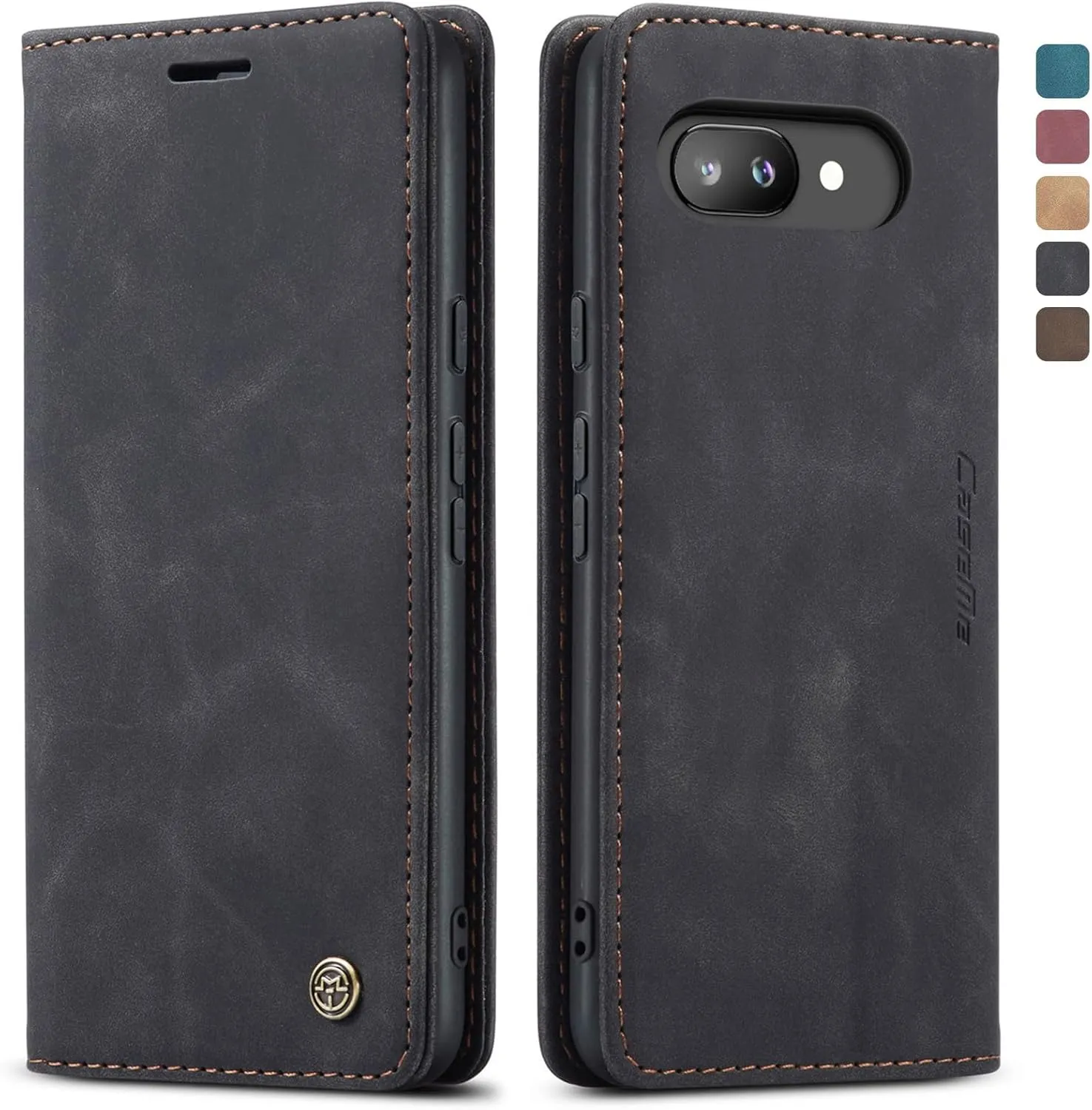Handyhülle Google Pixel 9A hülle klapphülle Premium Lederhülle Weiches Vintage Handytasche Faltbare Ständer Schutzhülle…