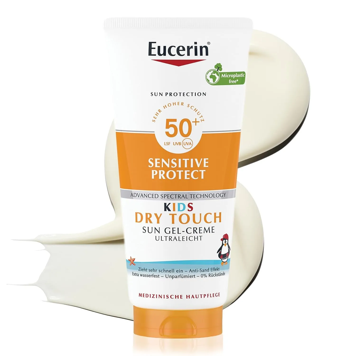 Eucerin Sensitive Protect Kids Sun Gel-Creme LSF 50+ 200 ml, sehr hoher Sonnenschutz für Kinder, wasserfeste Sonnencrem…