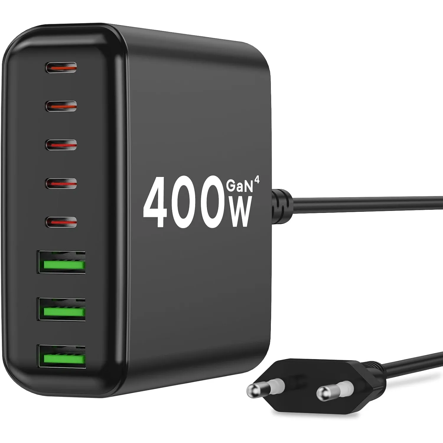 400W USB C Ladegerät Mehrfach, GaN IV 8 Ports USB Ladegerät Mehrfach, 400W 8-Port Schnellladegerät Kompatibel mit MacBo…
