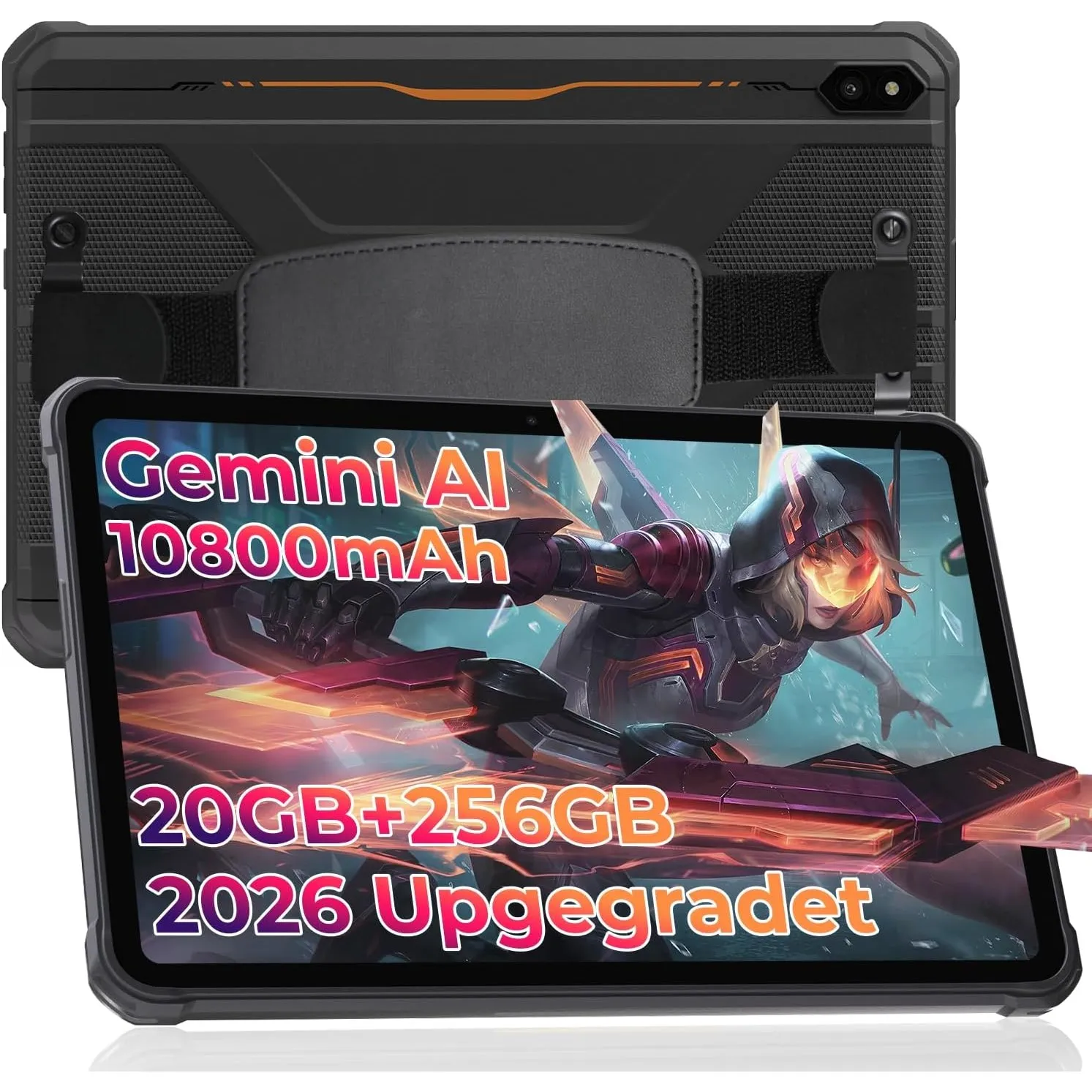 HOTWAV R10 Pro Tablet Outdoor 10,1 Zoll Baustelle Tablets 20+256GB 10800mAh