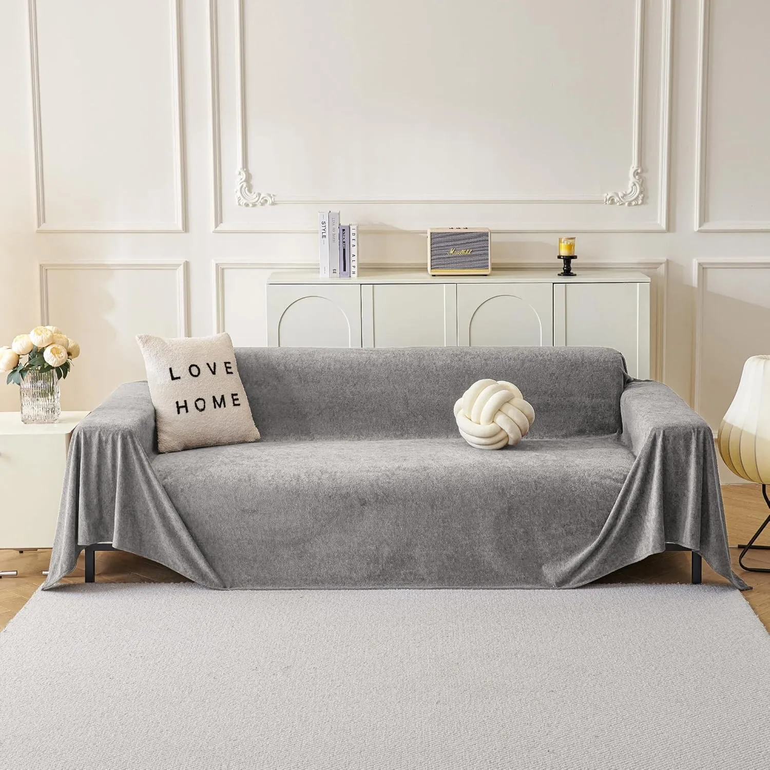 MYSKY HOME Sofa Überzug Kratzschutz Sofa Katze Sofabezug 2 Sitzer Waschbar