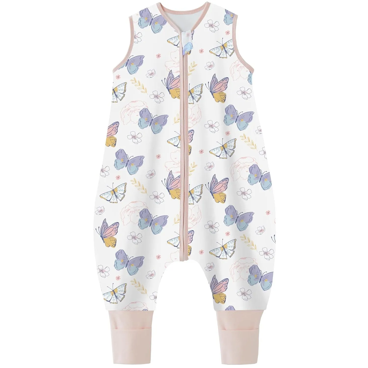Baby Schlafsack mit Füßen 100% reine Baumwolle 1.5 Tog Kinder Ganzjahres Schlafsack mit Beinen kleinkind Schlafanzug fü…