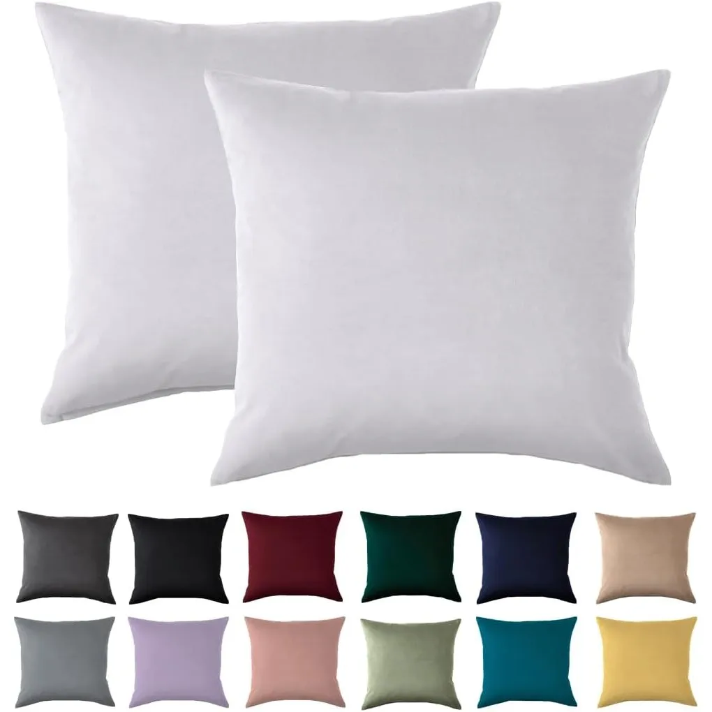 Kissenbezug 40x40 2er Set - Kopfkissenbezug 40 x 40 cm Weiß Für Kissen 100% Mikrofaser Kissenhülle Bügelfrei & Knitterf…