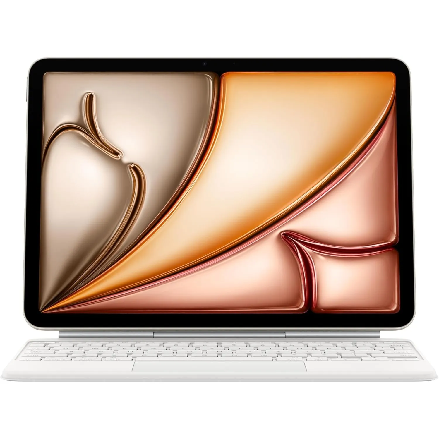 Apple Magic Keyboard Case für das 11" iPad Air (M3), besonders angenehmes Tippen, integriertes Trackpad, Deutsch – Weiß