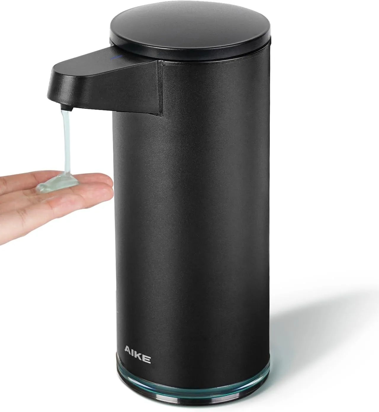 AIKE SensePro Seifenspender Automatisch, USB-C aufladbar, Edelstahl 380ml für Flüssigseife Schwarz Matt