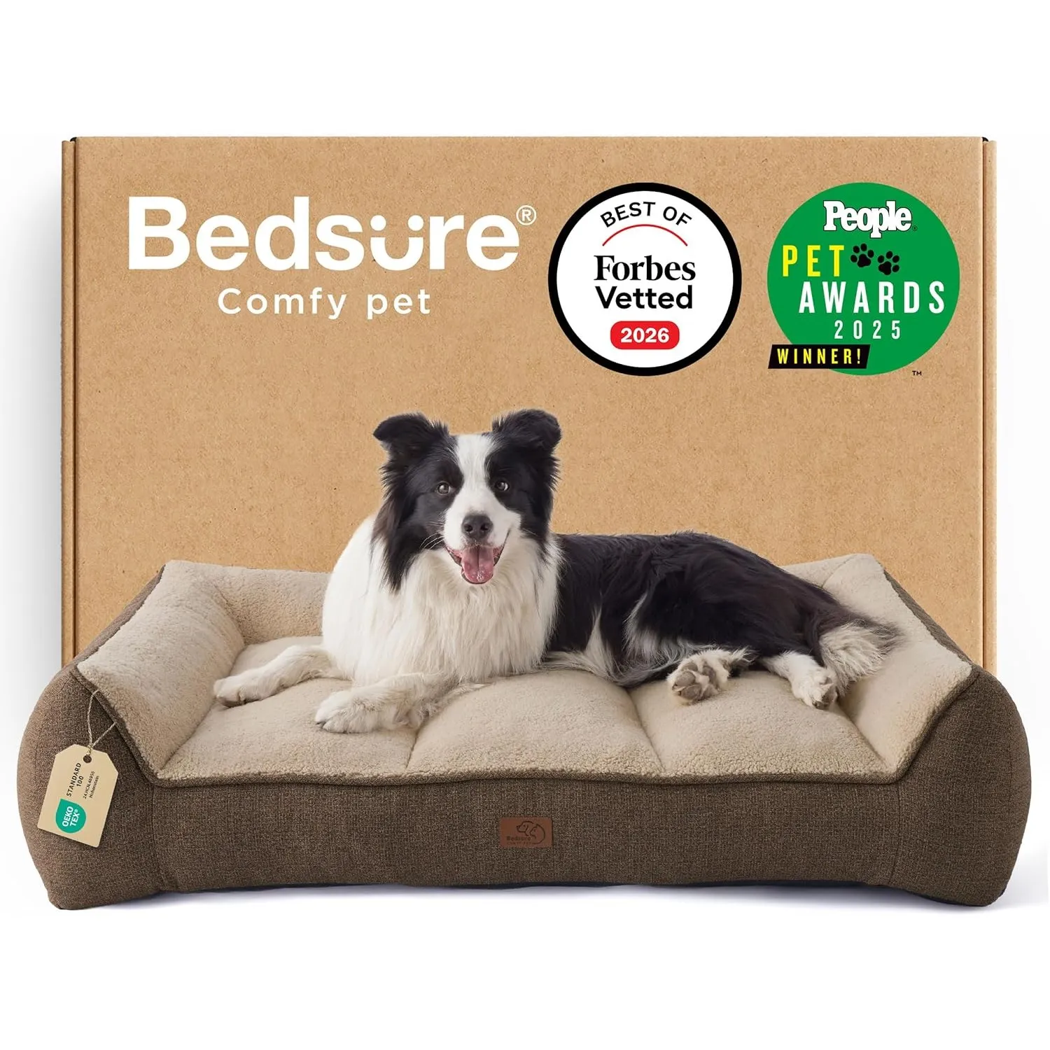 BEDSURE ergonomisches Hundebett Grosse Hunde - 96x71x21cm extra Dickes & druckentlastendes Hundesofa mit wasserdichter …