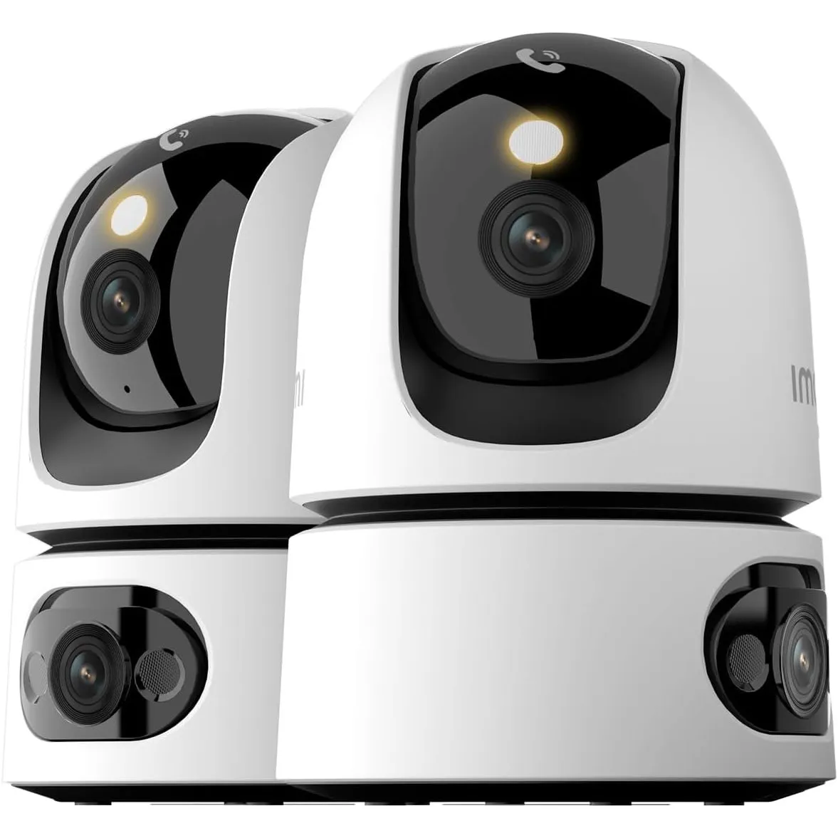 Imou 2K+2K Dual Kameras Überwachung Innen mit KI Mensch/Tier, 2.4/5GHz WLAN 360° PTZ Überwachungskamera Innen, Farbnach…