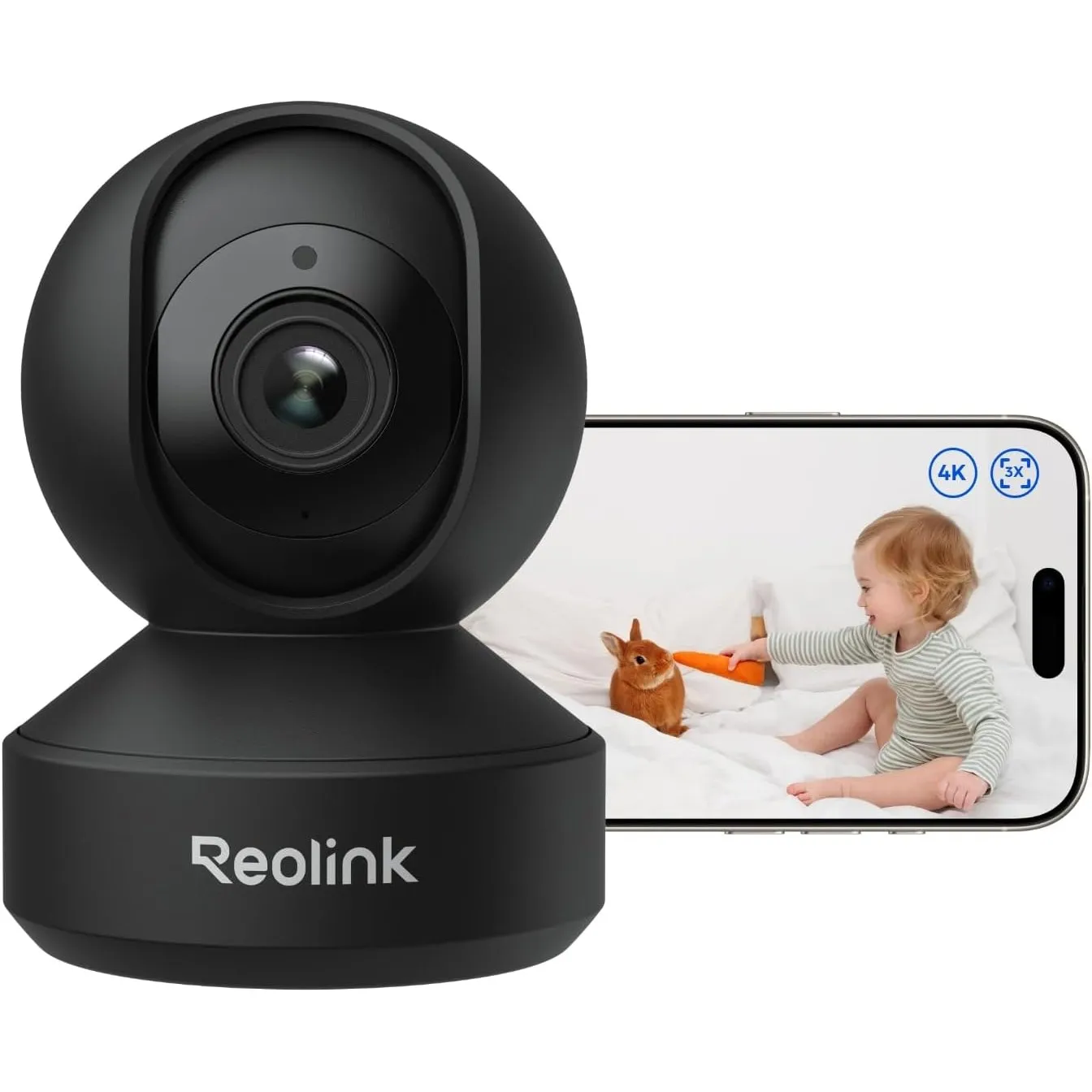 Reolink 4K PTZ Überwachungskamera Innen, 2,4/5 GHz Wi-Fi 6, Baby Monitor | 2,4/5 GHz Wi-Fi 6, Indoor Kamera für Kids & …