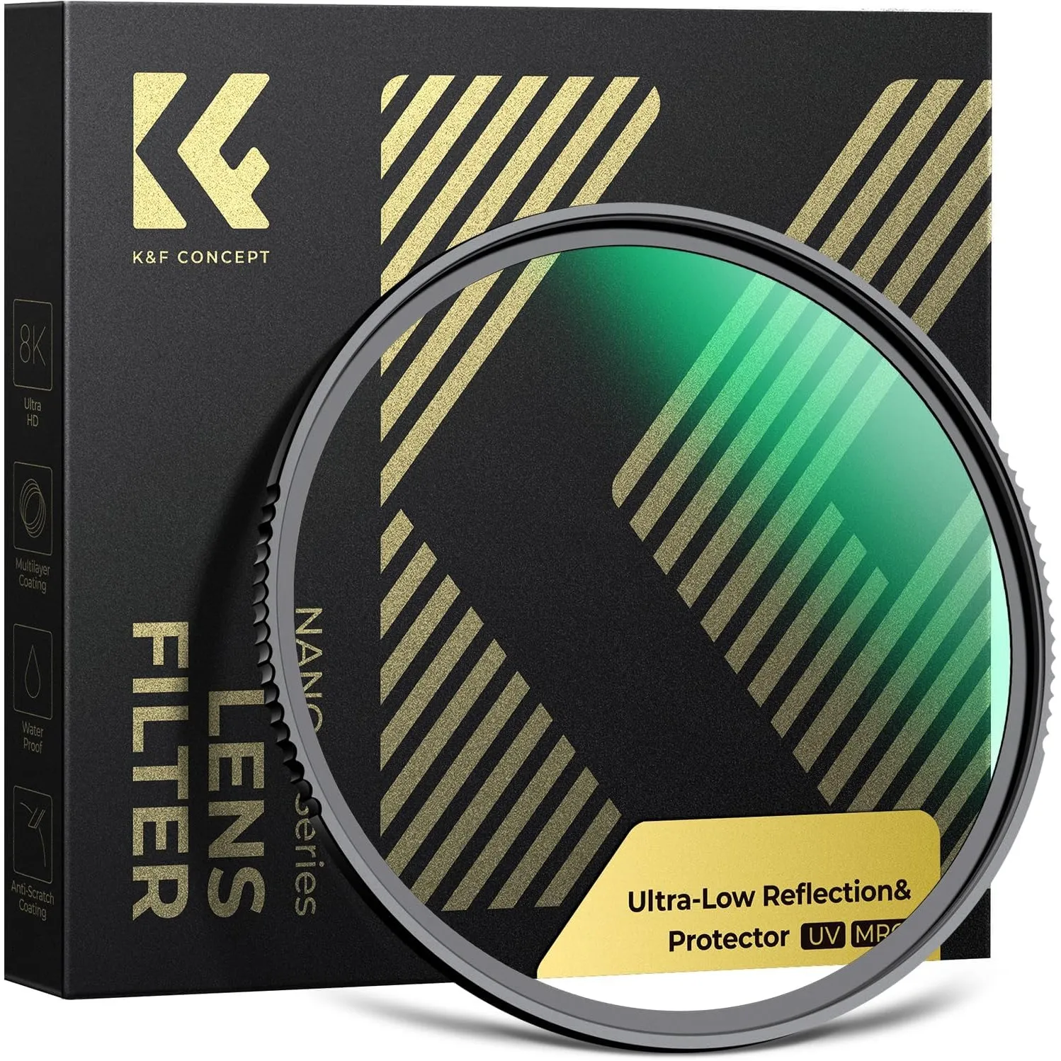 K&F CONCEPT UV Filter 67mm Ultra-niedrige Reflexion & 9H Härte Schutzfilter
