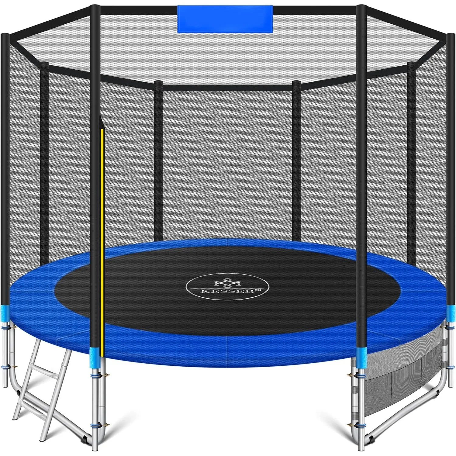 KESSER® Trampolin Outdoor Ø244/305/366/427cm Gartentrampolin Kinder Trampolin Komplettset + Sicherheitsnetz, Leiter & F…