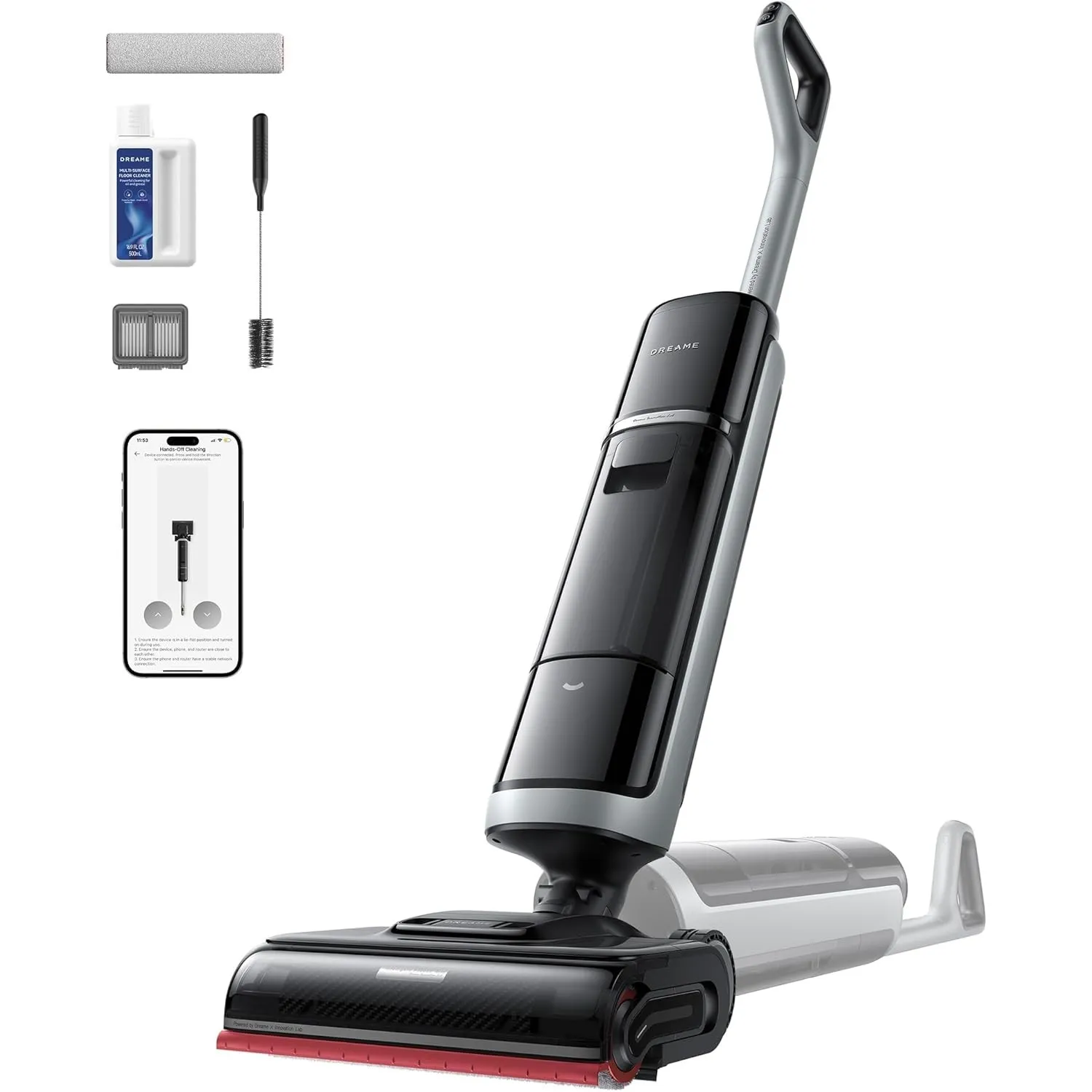 dreame H15 Pro Heat Nass- und Trockensauger, 85° C Wasser, GapFree AI-Roboterarm, RGB-Erkennung, 22.000 Pa Saugleistung…