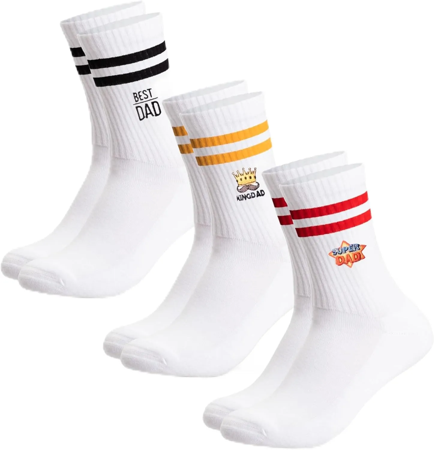 Occulto Herren Vatertagsgeschenk Tennissocken 3er Pack (Modell: Dad), Socken Geschenk für Männer