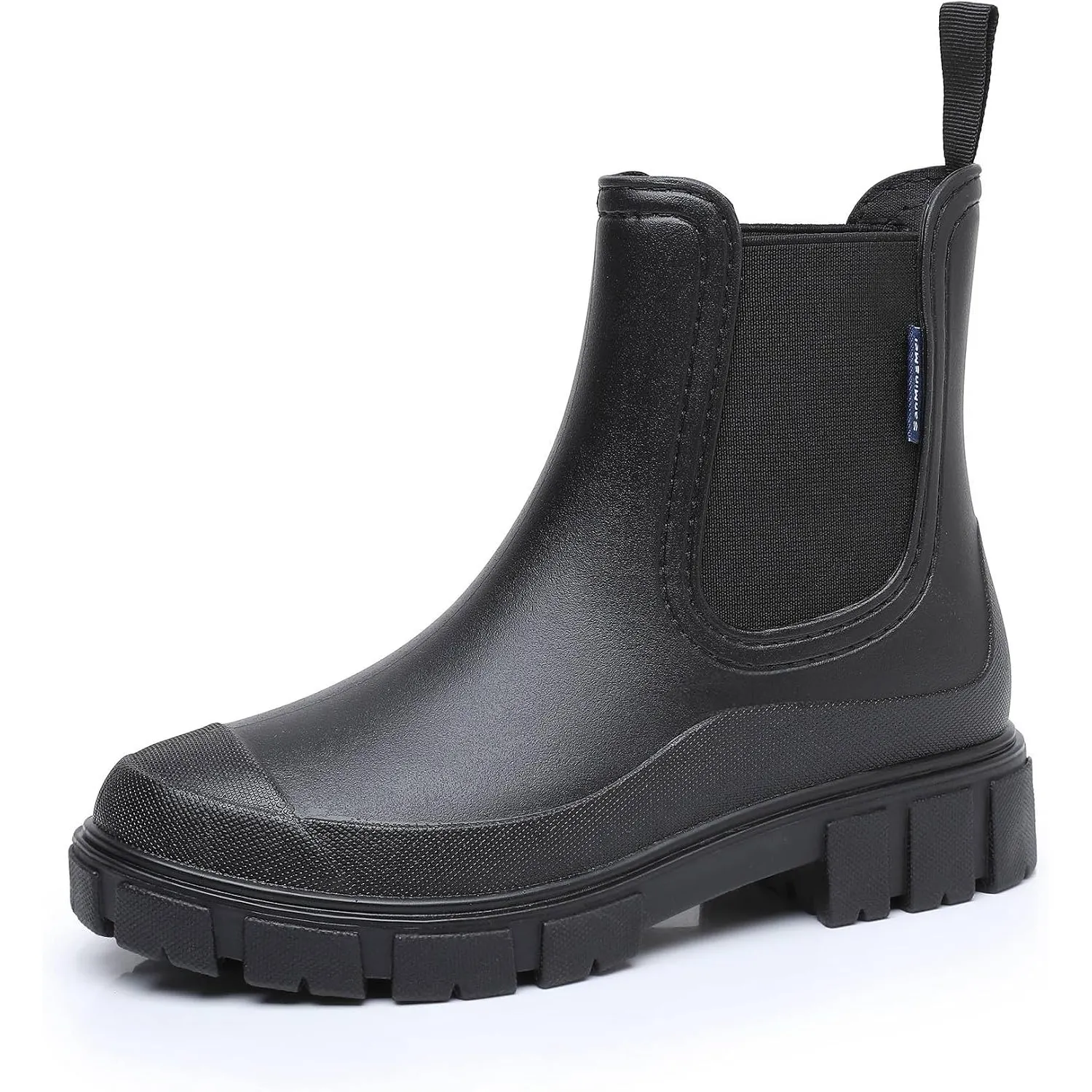 DRECAGE Gummistiefel Damen Wasserdicht Stiefel Damen Halbhoch Ankle Chelsea Boots Stylisch Stiefeletten mit Rutschfest …