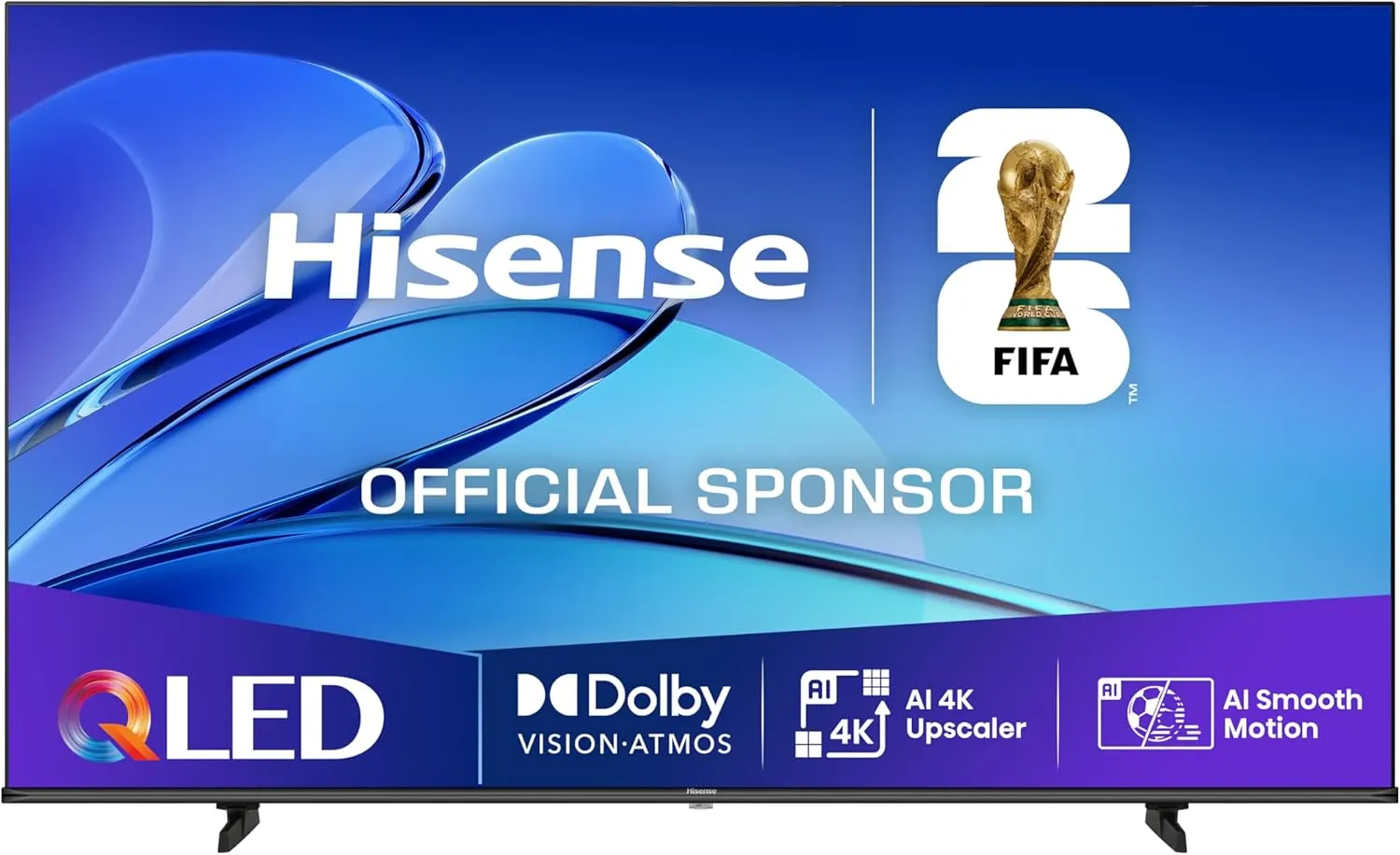 Hisense 55E7Q Fehrnseher, 55 Zoll, 4K UHD QLED, Smart TV, Game Mode Plus, Filmaker Mode, Dolby Vision Atmos, HDR10, HLG…
