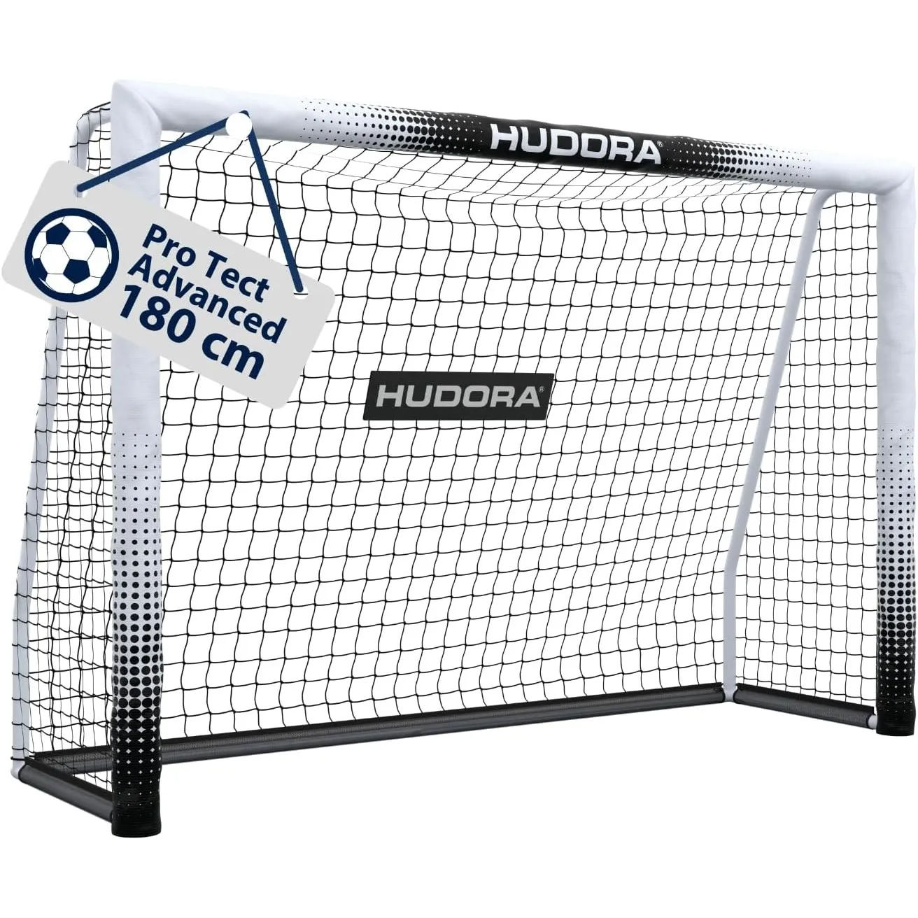 HUDORA Fußballtor Pro Tect Advanced – Outdoor Fußballtor mit Netz und wetterfester Ummantelung für Kinder/Erwachsene – …