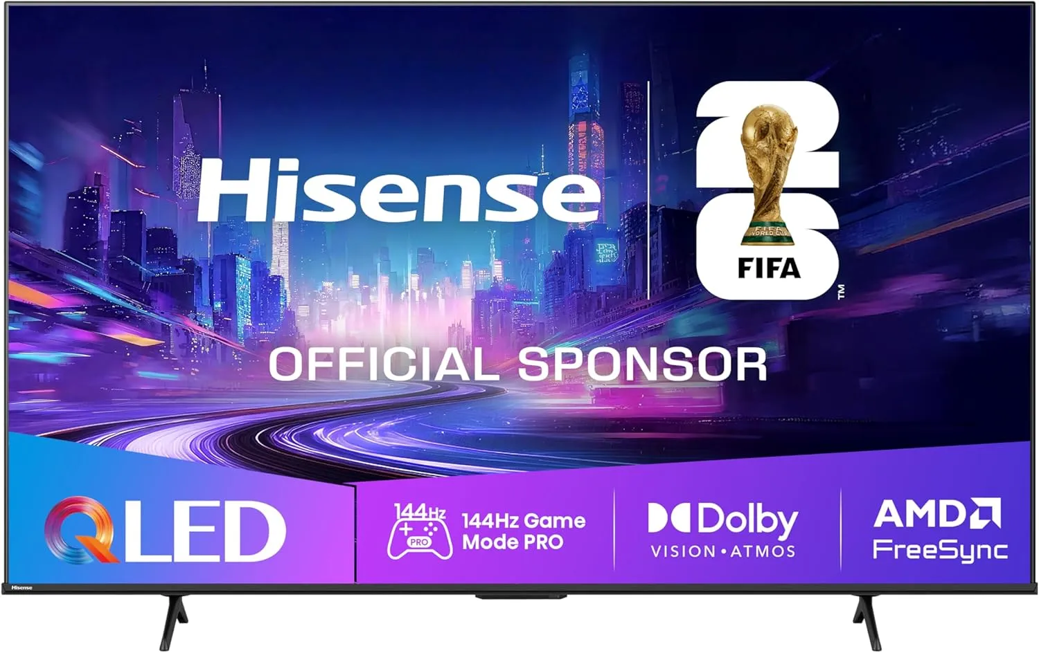 Hisense 55E7Q PRO Fernseher 139cm (55 Zoll) 4K UHD QLED, Smart TV,144Hz Game Mode PRO,Filmaker Mode, AMD FreeSync Premi…
