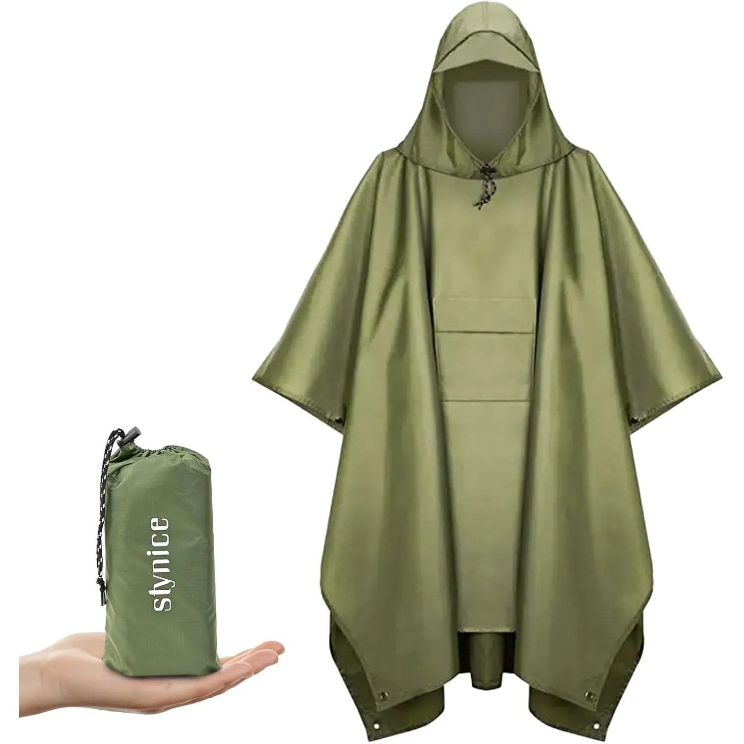 Regenponcho Herren Damen Wasserdicht Regencape für Outdoor Wandern Festival