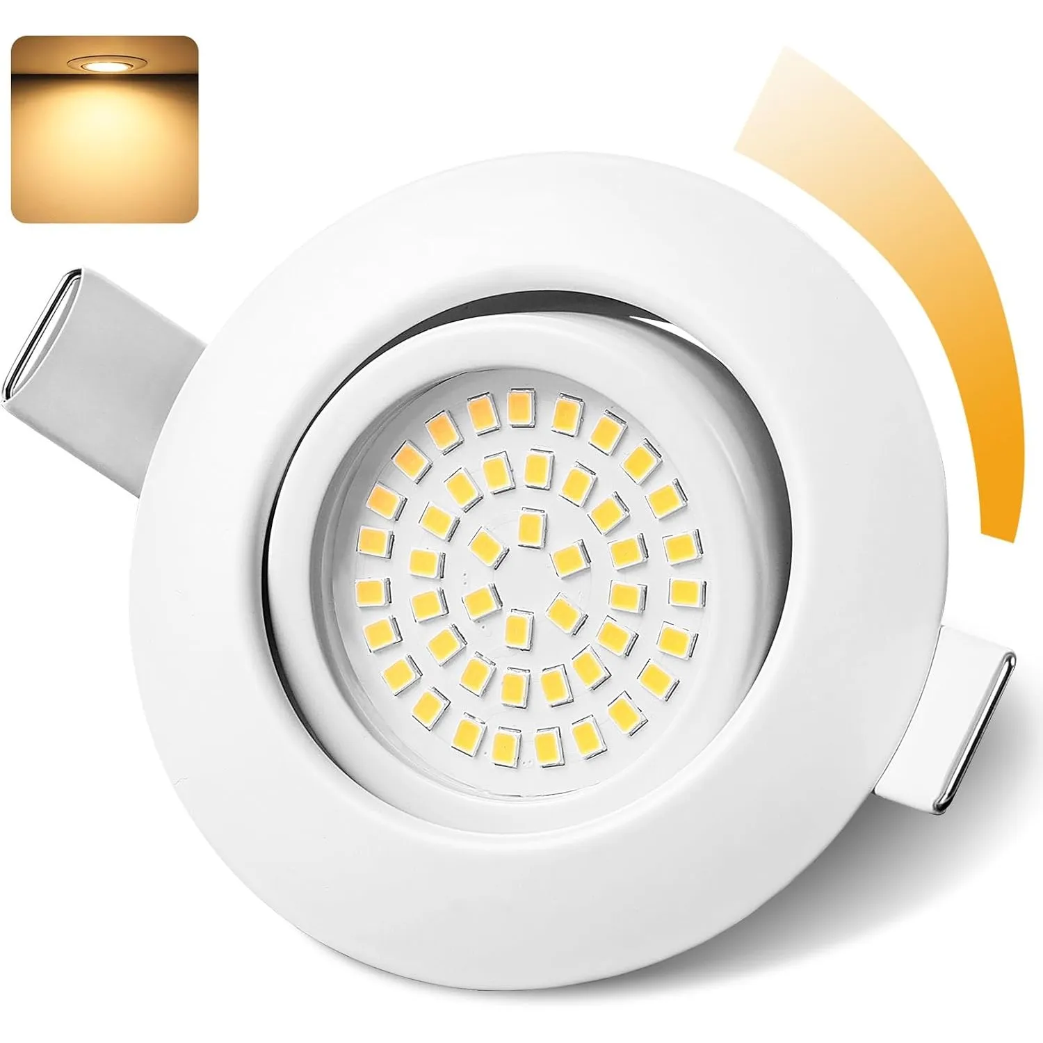GeyouLux LED Einbaustrahler 230V Dimmbar 68mm 6W IP44 LED Spots 1er set