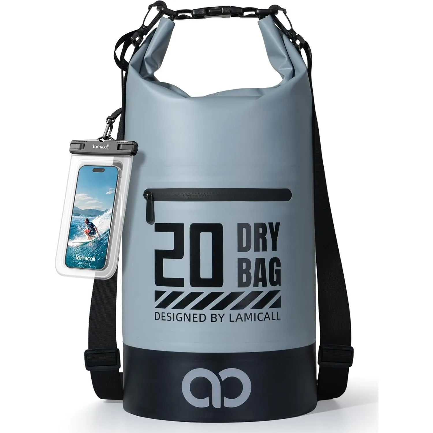 Lamicall Dry Bag, wasserdichte Tasche Beutel - 5L/10L/20L/30L/40L Drybag | [Robust & Kratzfest] Wasserfester Rucksack W…