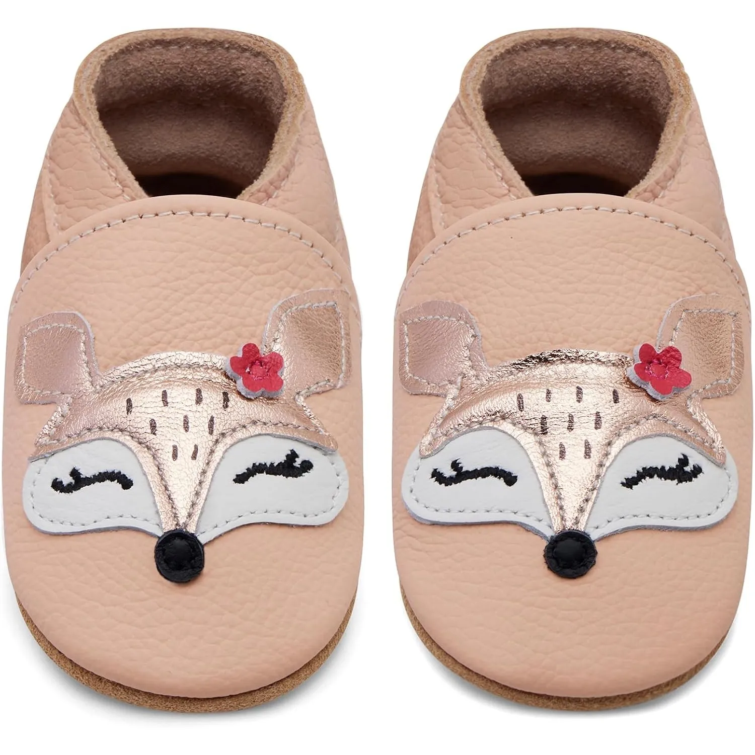 IceUnicorn Krabbelschuhe Baby Lauflernschuhe Jungen Mädchen Weicher Leder Babyhausschuhe Kleinkind Rutschfeste Ledersch…