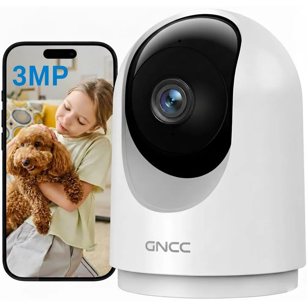 GNCC 2K 360° Überwachungskamera Innen, Nachtsicht, 5G/2.4G WiFi