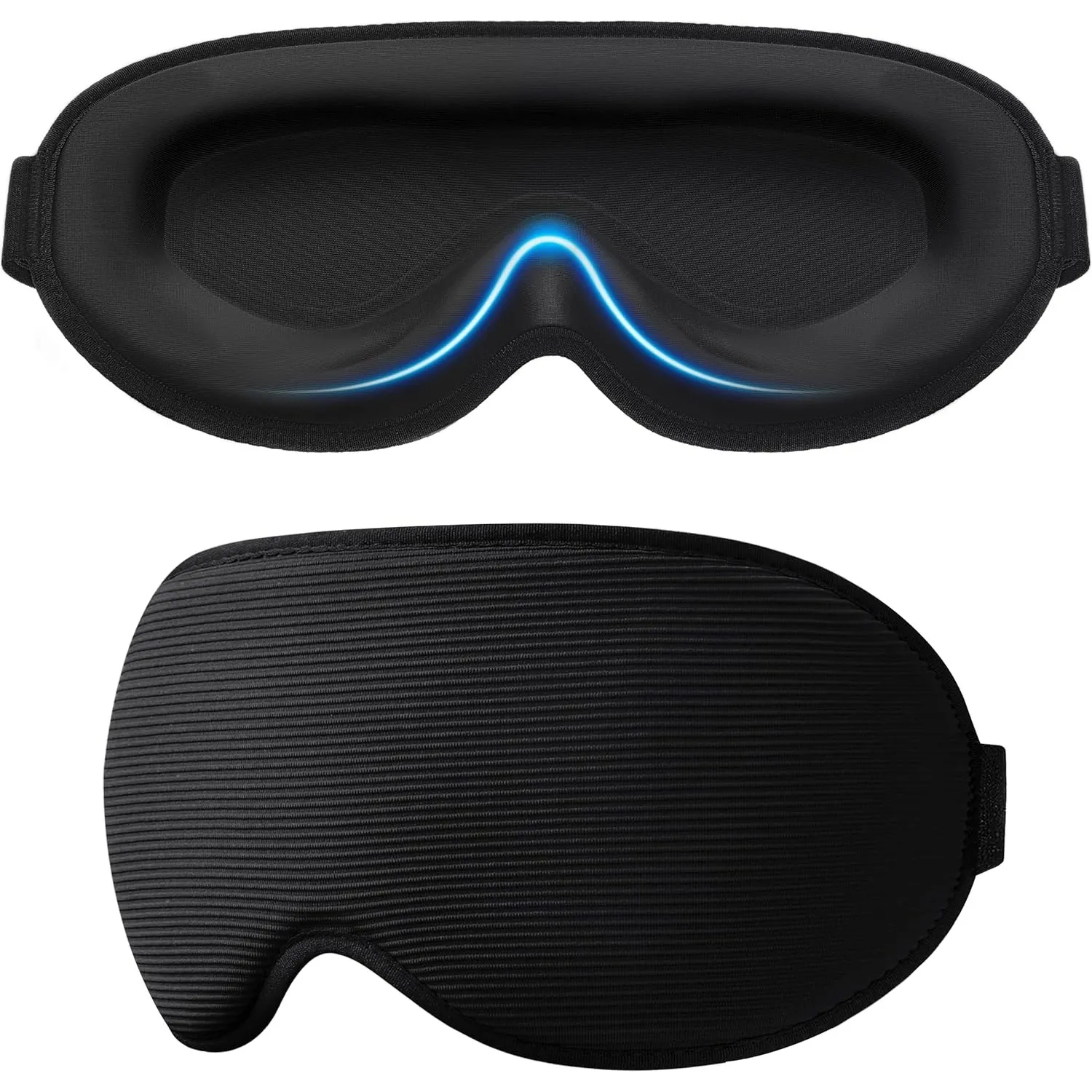 Gritin Schlafmaske für Seitenschläfer, Upgrade 3D Augenhöhlen Schlafbrille mit Verstellbarem Gummiband, Lichtblockieren…