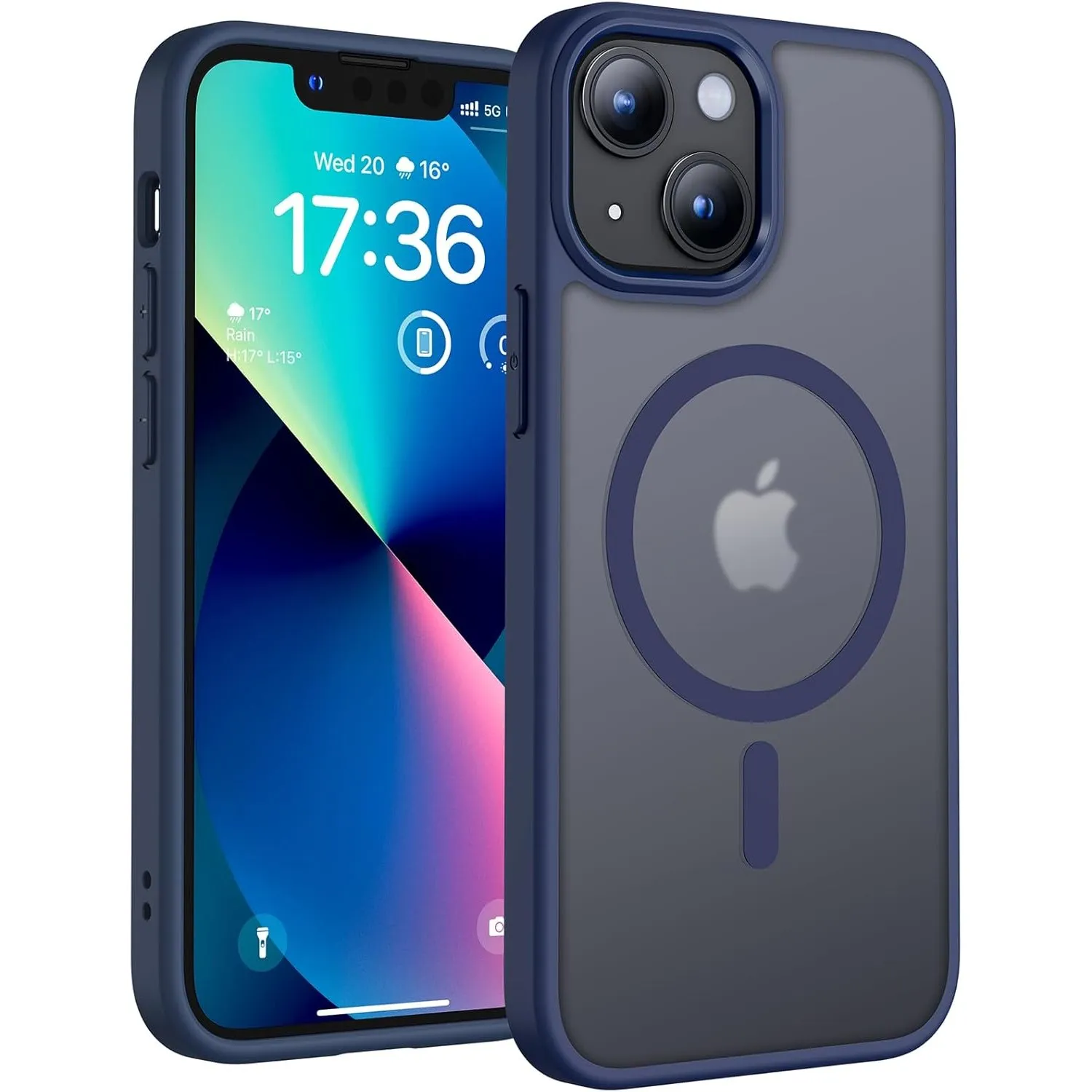 TOCOL für iPhone 13 Mini Hülle, Kompatibel mit MagSafe, Tiefblau