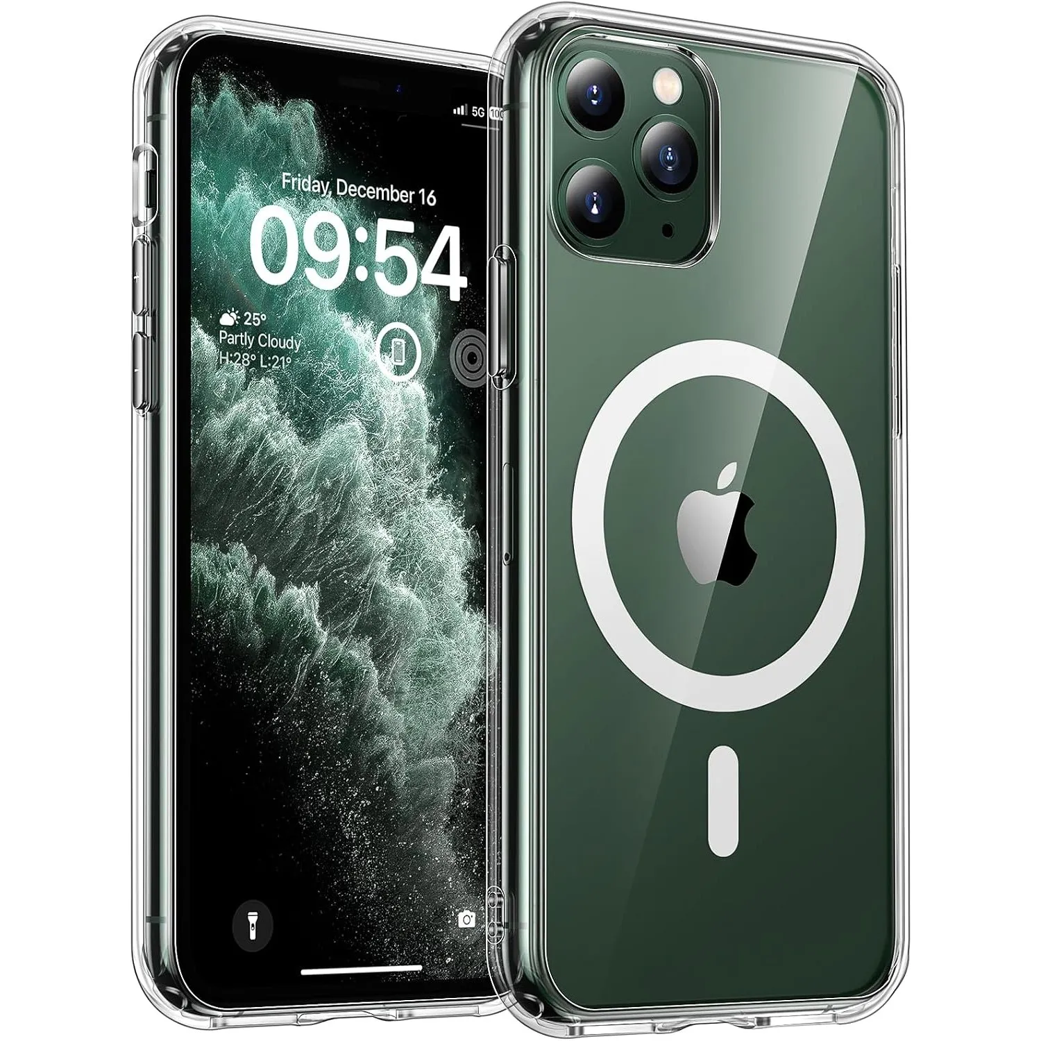 TOCOL für iPhone 11 Pro Max Hülle, Kompatibel mit MagSafe, Transparent