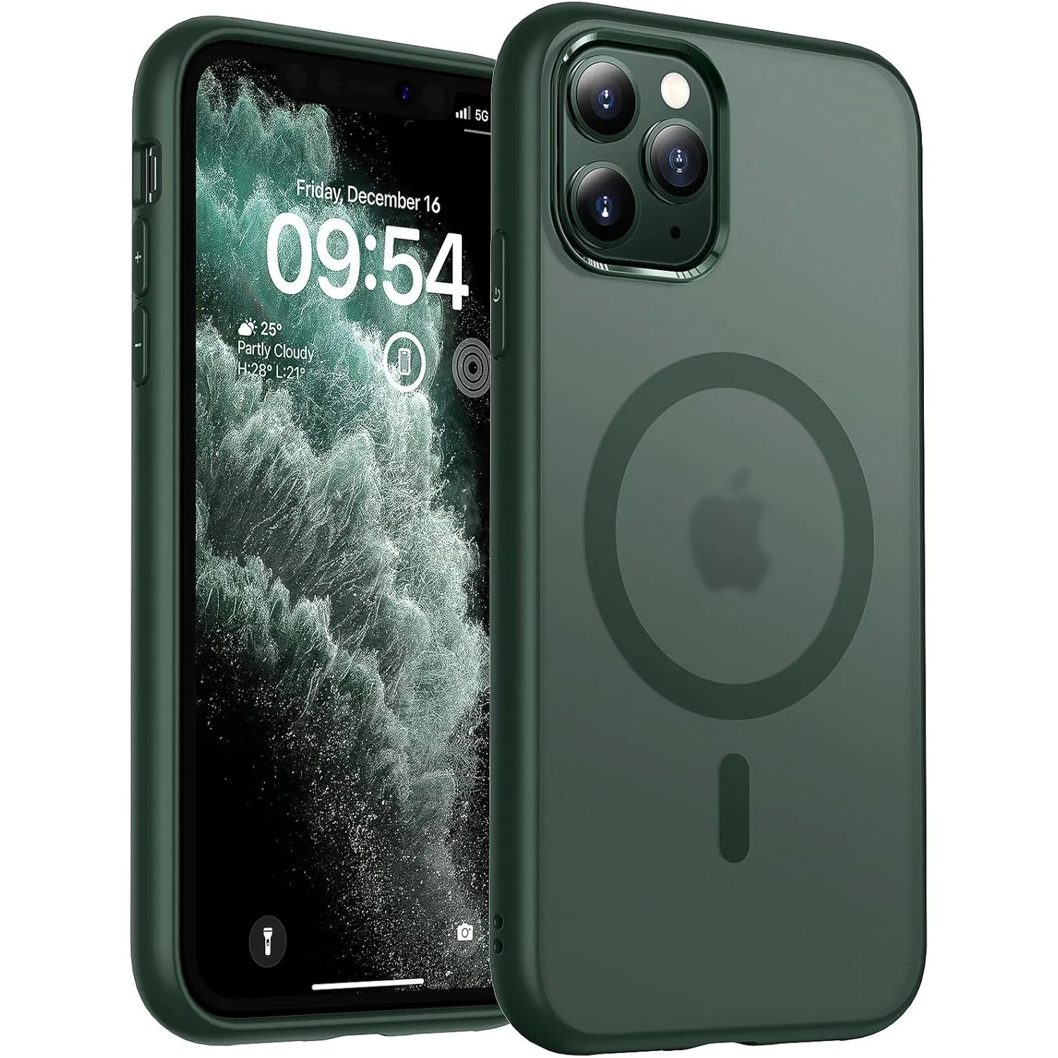 TOCOL für iPhone 11 Pro Max Hülle, Kompatibel mit MagSafe, Alpengrün
