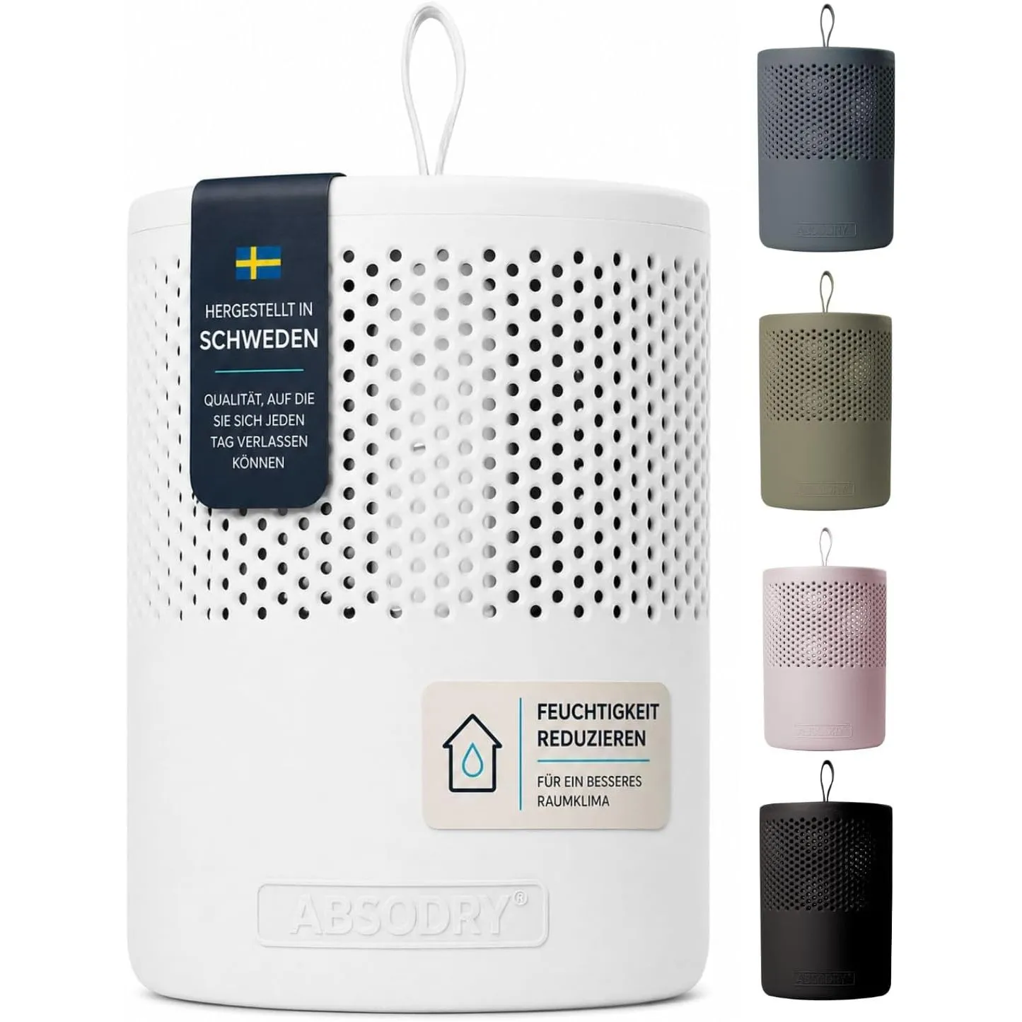 AbsoDry Luftentfeuchter ohne Strom bis 25m² - Inklusive Nachfüllpack - Aus recyceltem Kunststoff - Raumentfeuchter für …