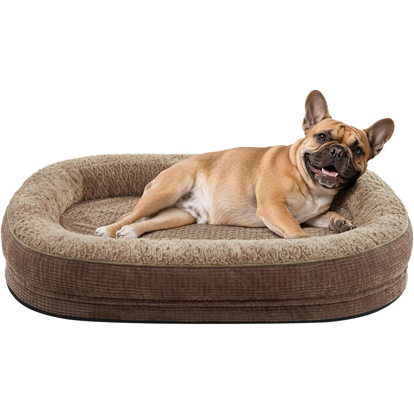 Pawk Orthopädisches Hundebett Kleine Hunde, 71x58cm, Braun