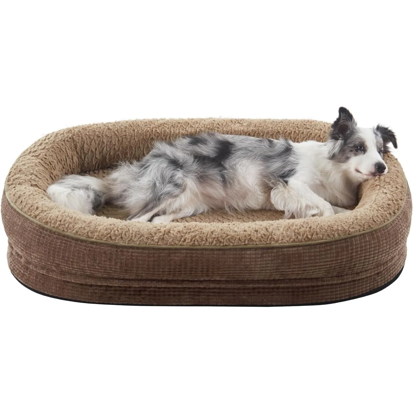 Pawk Orthopädisches Hundebett Mittelgroße Hunde, 89x63cm, Braun