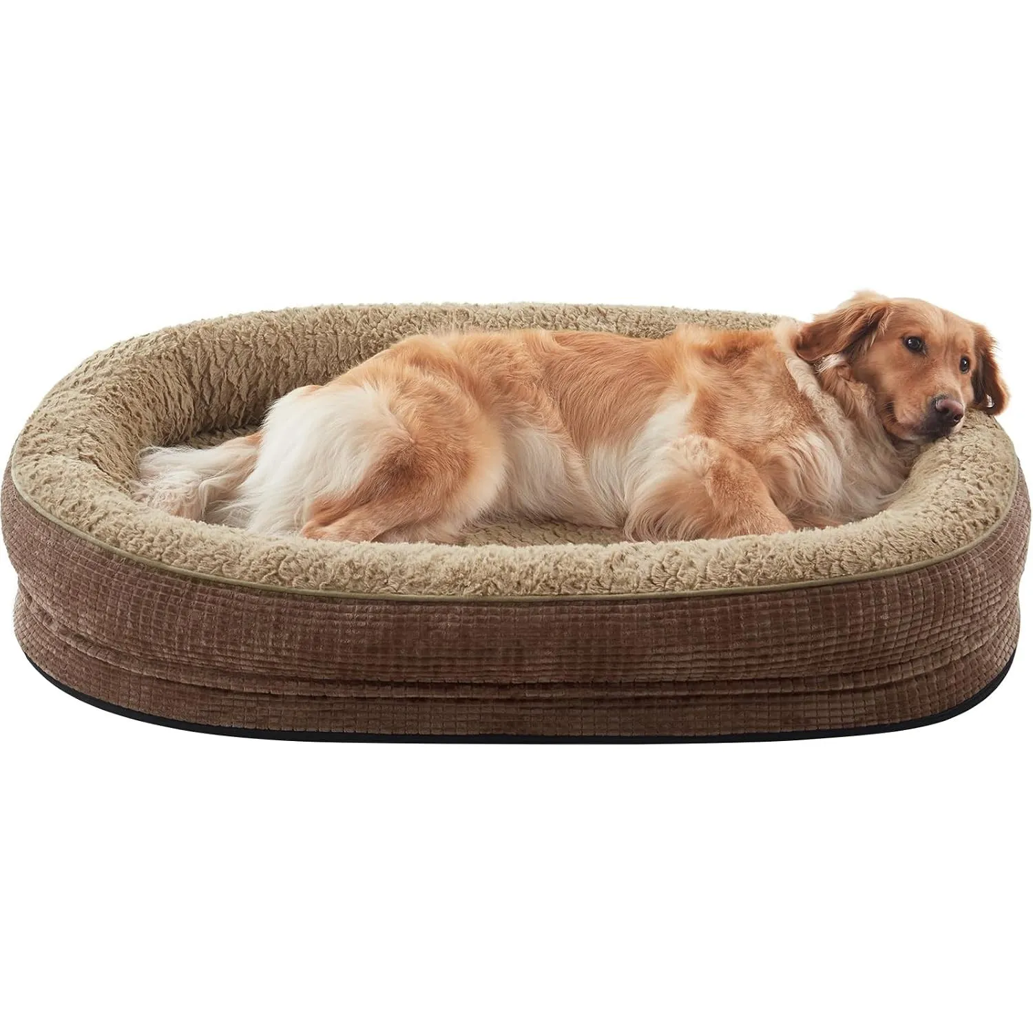 Pawk Orthopädisches Hundebett Grosse Hunde, 107x81cm, Braun
