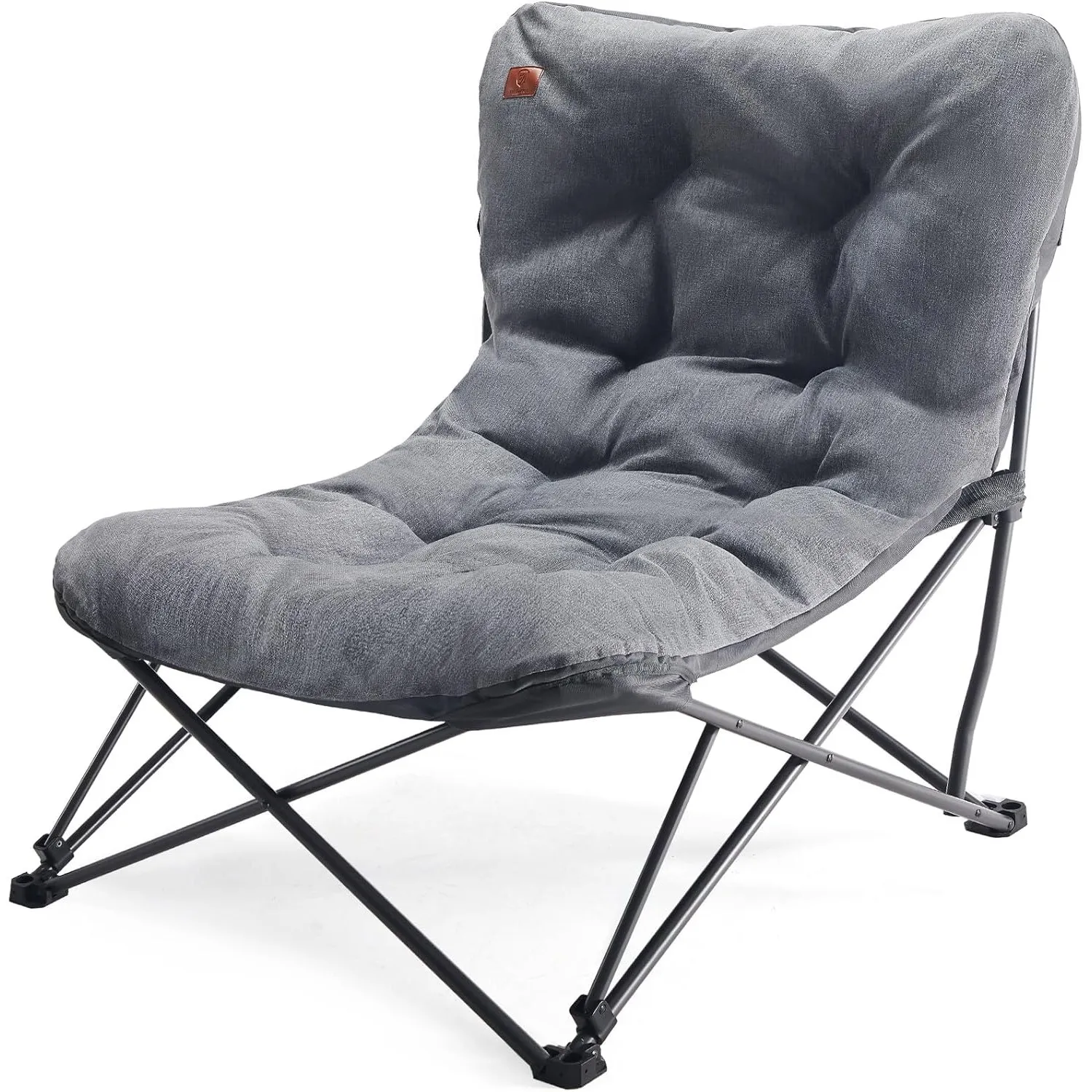 EVER ADVANCED Luxus Campingstuhl Faltbar XXL 180KG Belastbar, Übergroß Campingsessel Klappstuhl Dick Gepolstert mit Hoc…