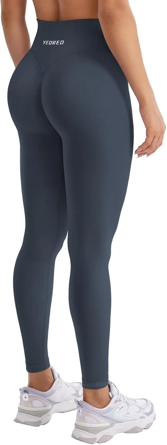 YEOREO Damen Sport Leggings Invisible Scrunch Butt Gym Leggings Hoch Taille Yoga Legging Booty Workout Leggings Booty L…
