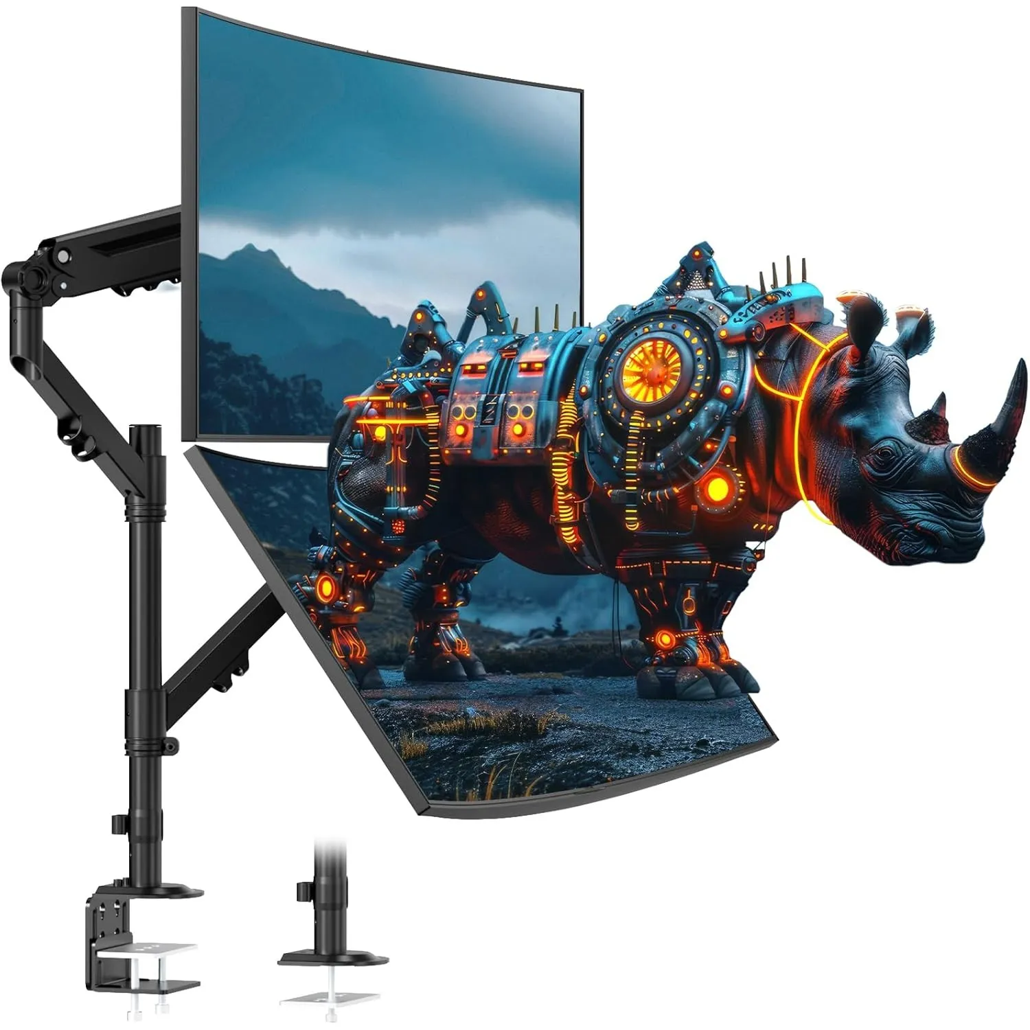 Monitor Halterung 2 Monitore für 17-40'', Tragkraft 12 kg