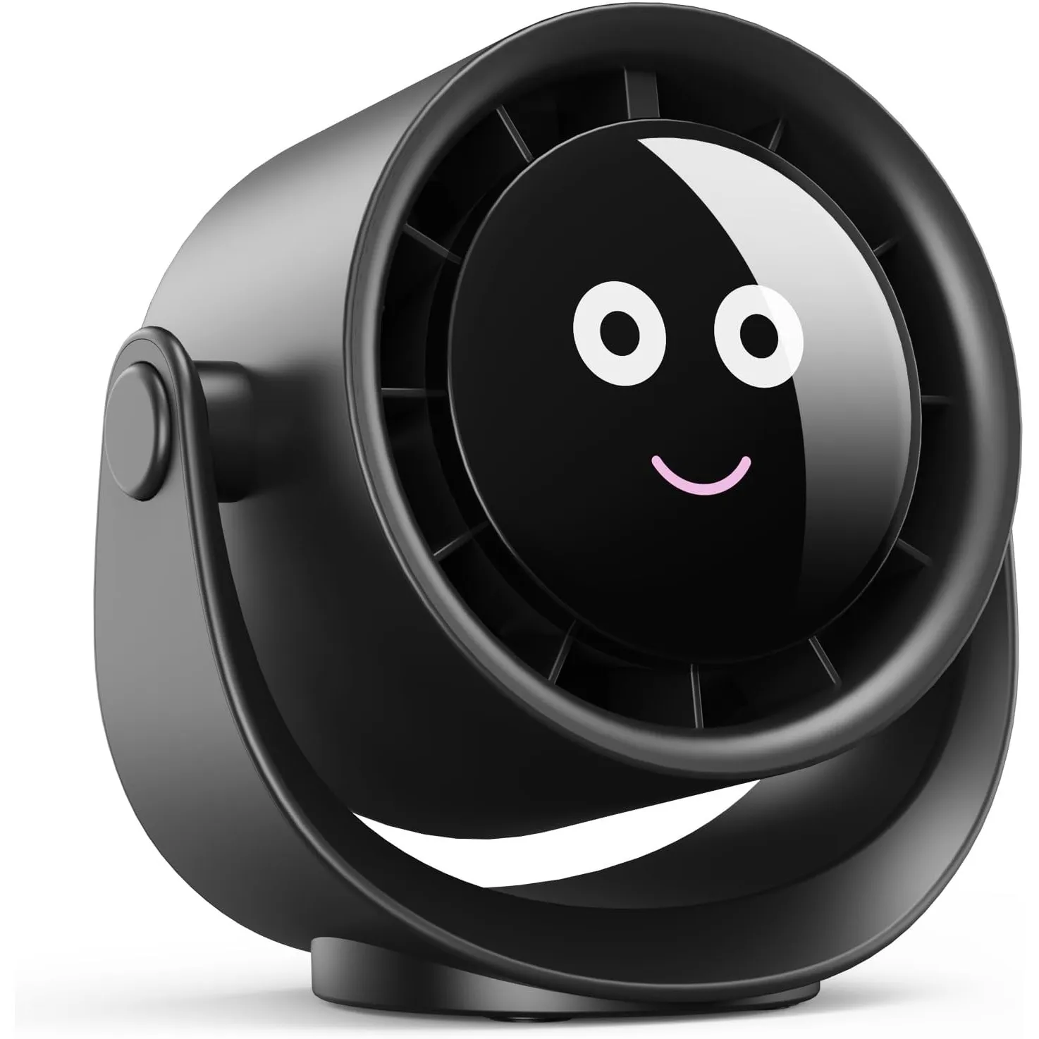 Fitabok USB Ventilator, Kleiner Tischventilator mit 5 Geschwindigkeiten, LED Display, 360° Drehung Ventilatoren, 4000mA…