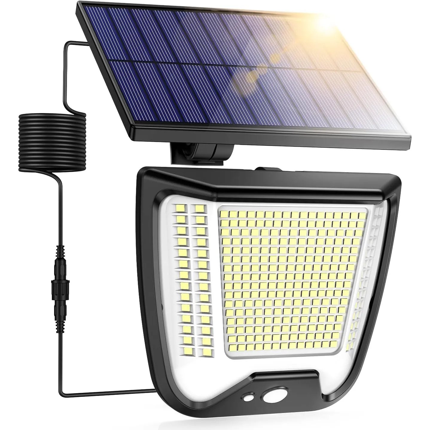 Solarlampen für Außen mit Bewegungsmelder LED Solarleuchte - 288 LED Solar Strahler Aussenleuchte 3 Modi Aussen Lampe O…
