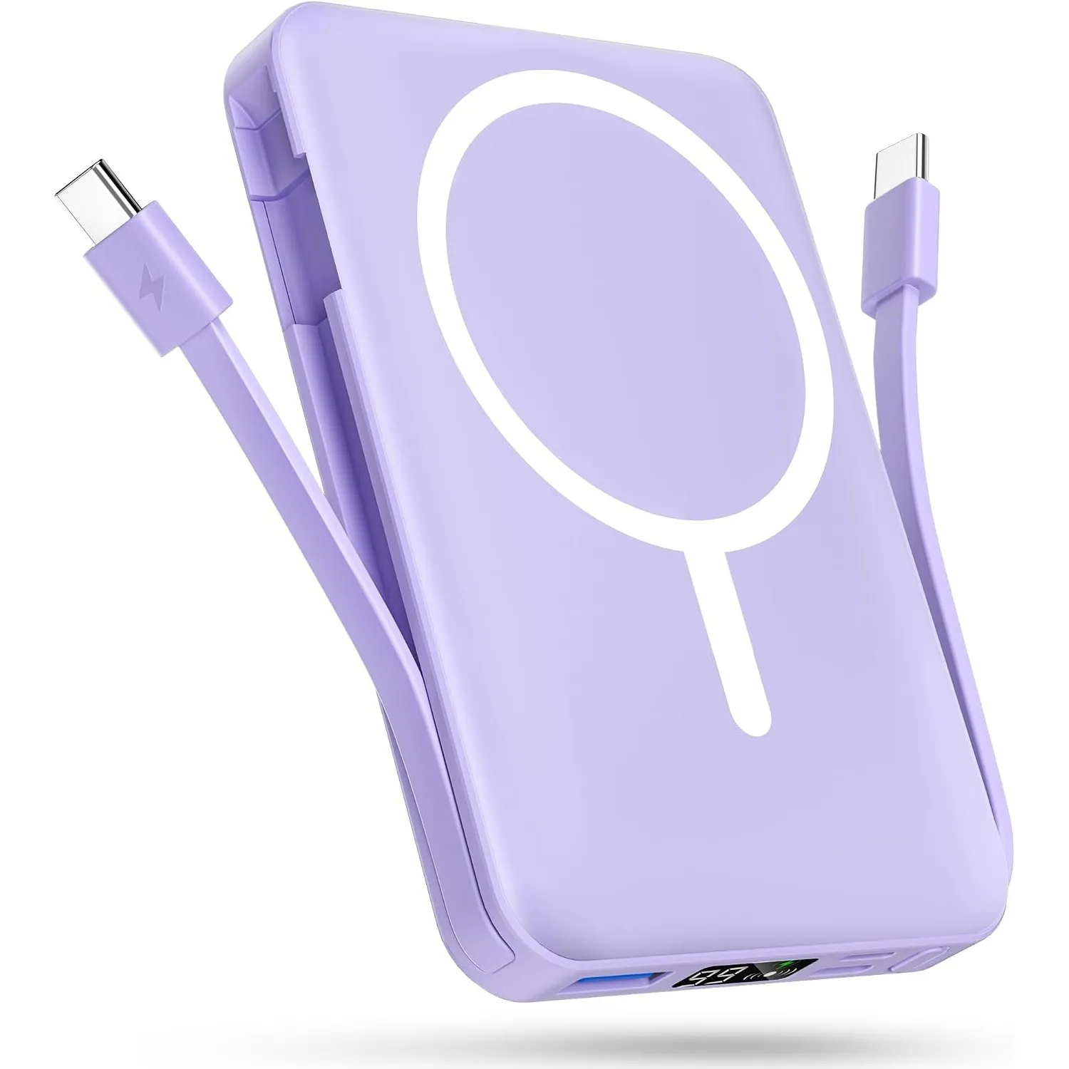 Podoru Powerbank für Magsafe,10000mAh Magnetisch Power Bank mit USB-C Kabel