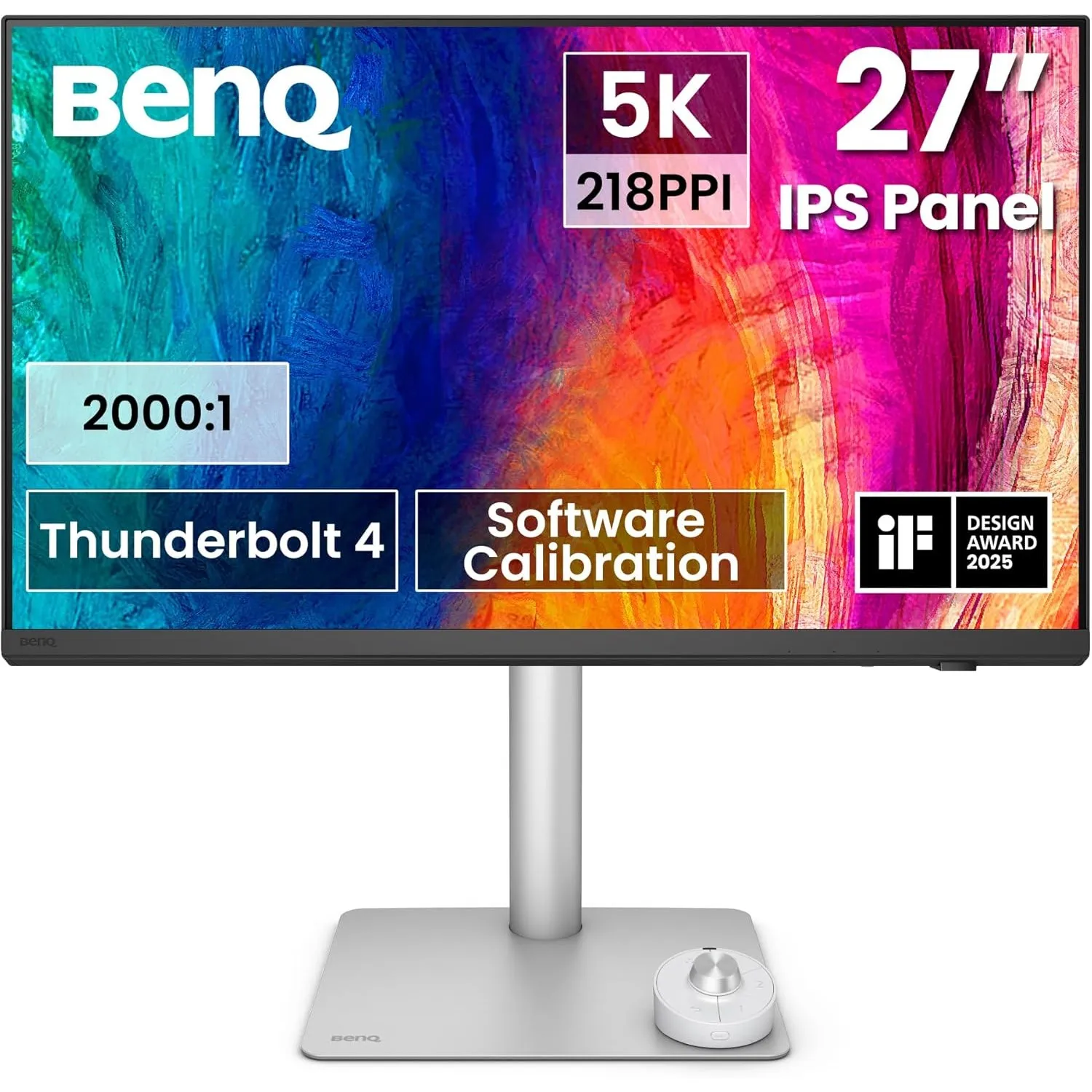 BenQ PD2730S 27Zoll 5K-Monitor, 90W Thunderbolt 4, 218 PPI, 98% P3, 2000:1 Kontrast, Nano Matte Panel, Daisy Chain, KVM…