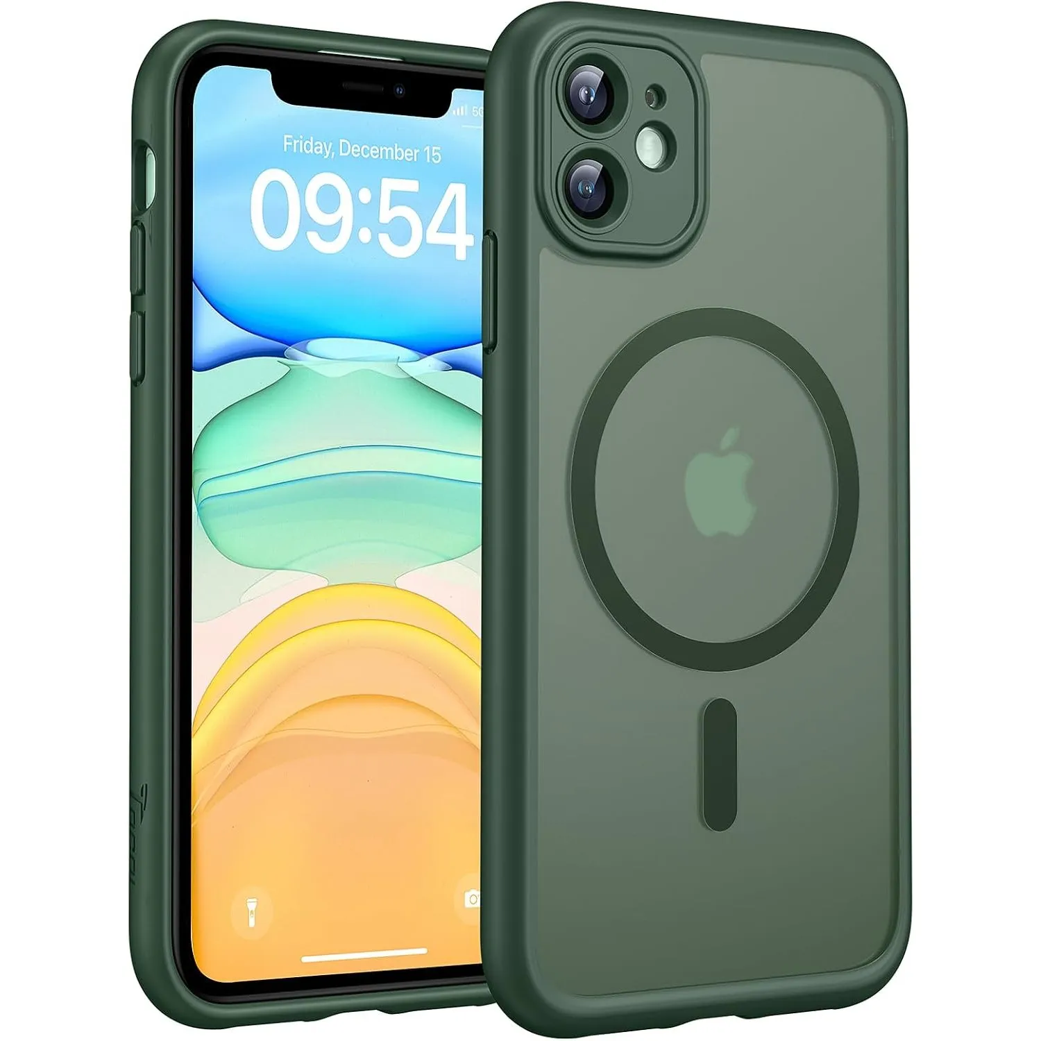 TOCOL für iPhone 11 Hülle, Kompatibel mit MagSafe, Alpengrün