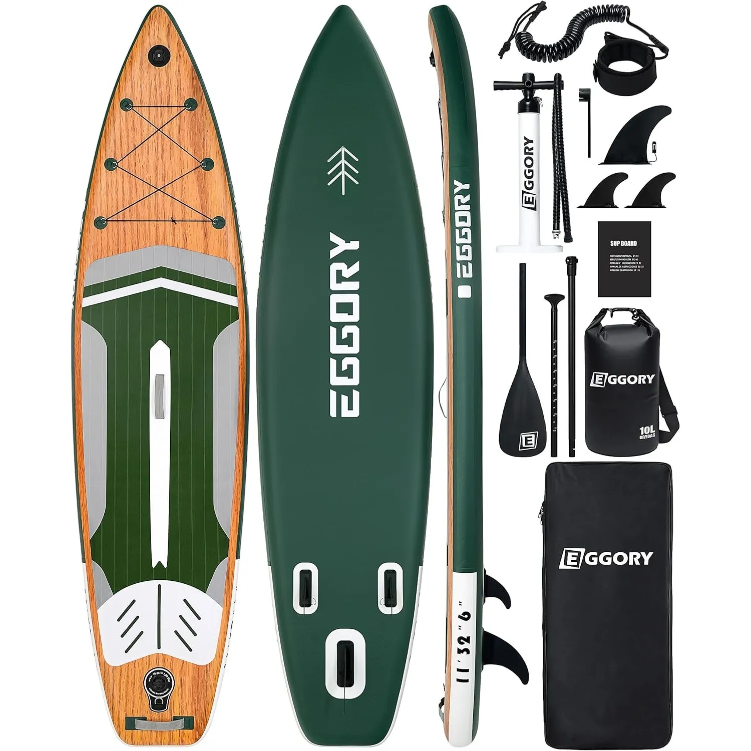 Aufblasbares Paddle-Brett, Extra Breites Stand-Up-Paddle-Brett, SUP-Brett mit Abnehmbarer Finne, Schwimmendes Paddel, H…