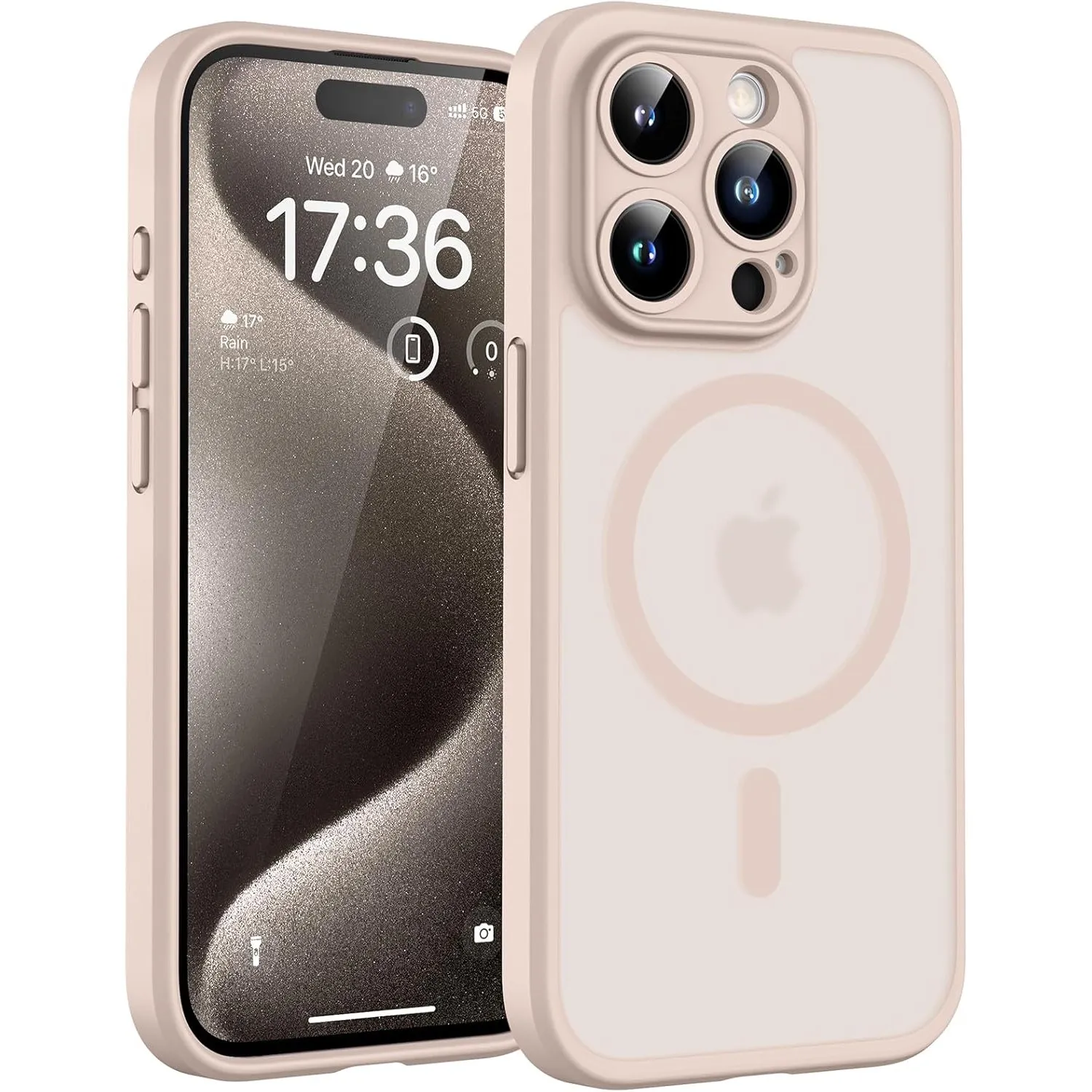 TOCOL für iPhone 15 Pro Max Hülle, Kompatibel mit MagSafe, Wüstensand