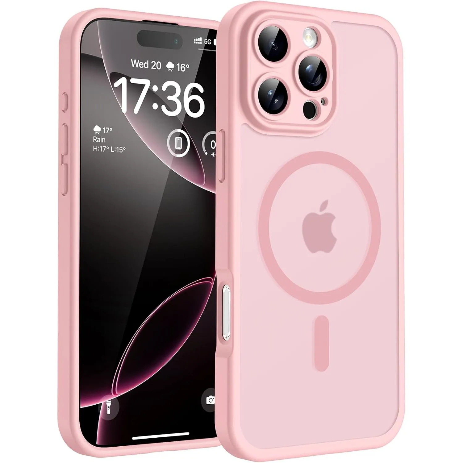 TOCOL für iPhone 16 Pro Max Hülle, Kompatibel mit MagSafe, Hellrosa