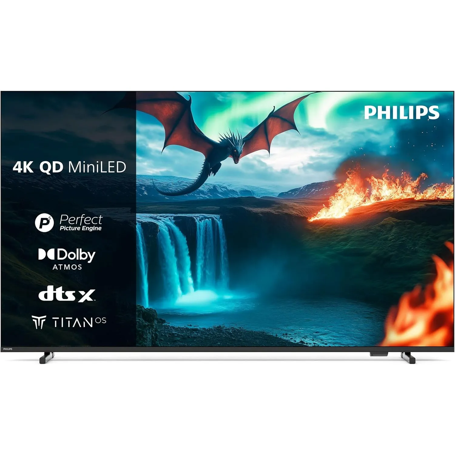 PHILIPS 75MLED810 Mini LED 4K Smart TV - 75 Zoll Display Mit P5 Perfect Picture Engine Ultra HD, Titan OS, Dolby Vision…