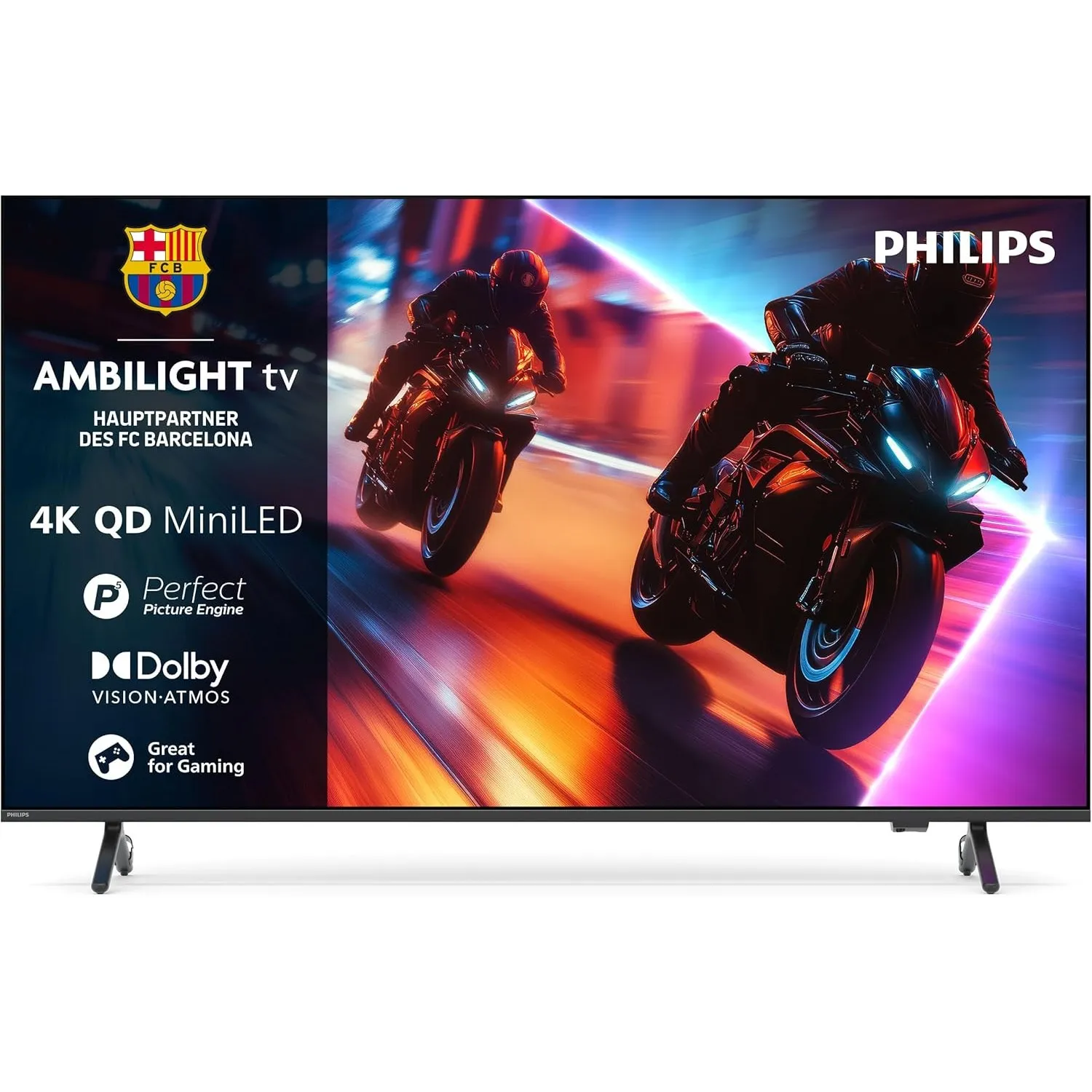 PHILIPS Ambilight 65MLED910 Mini LED 4K Smart TV - 65 Zoll Display mit P5 Perfect Picture Engine Ultra HD, Titan OS, Do…