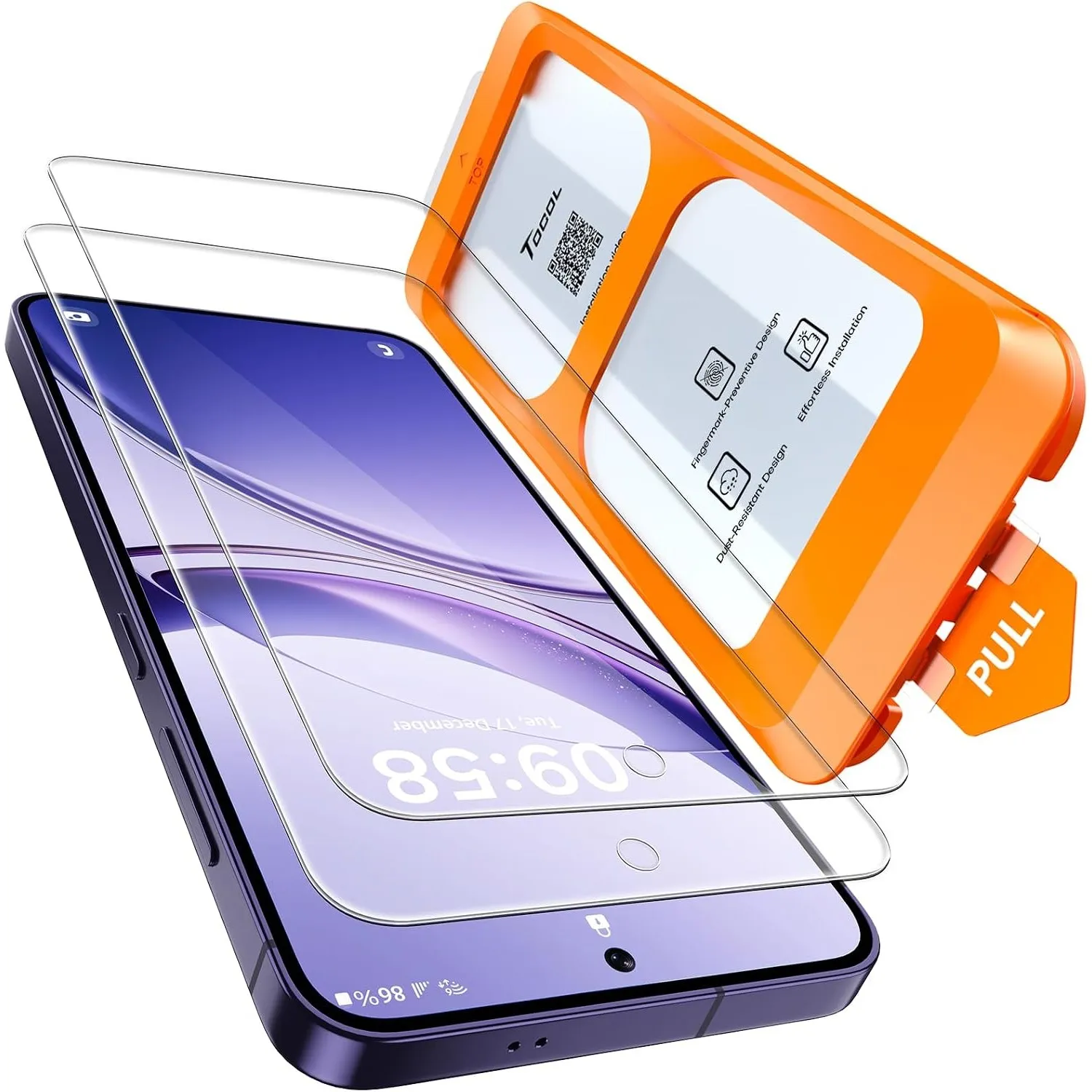 TOCOL für Samsung Galaxy S24 Plus für Panzerglas, Einfache Montage