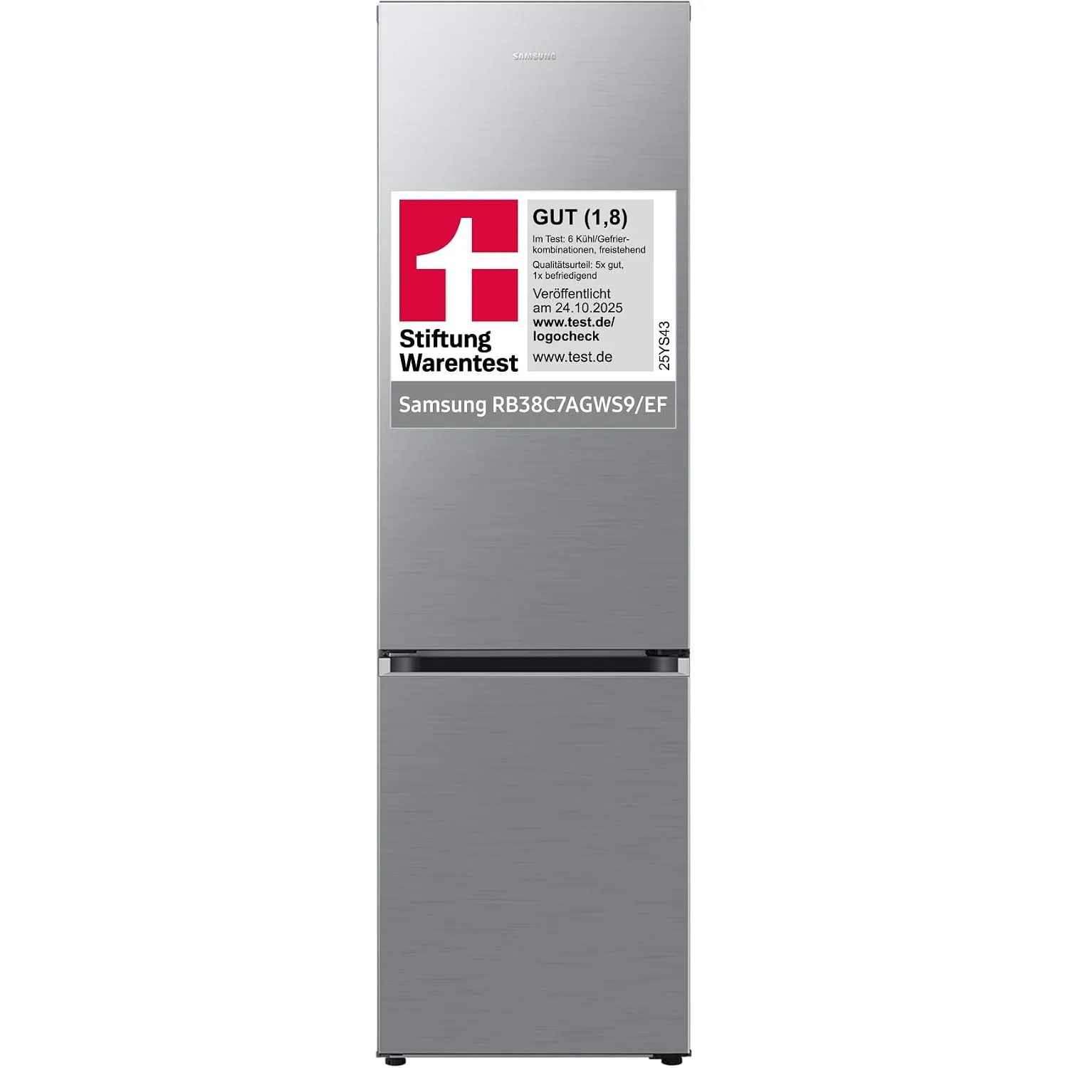 Samsung RB38C7AGWS9/EF Kühl-Gefrierkombination, 203 cm, 387 l, AI-Kühlschrank mit Gefrierfach, SmartThings AI Energy Mo…