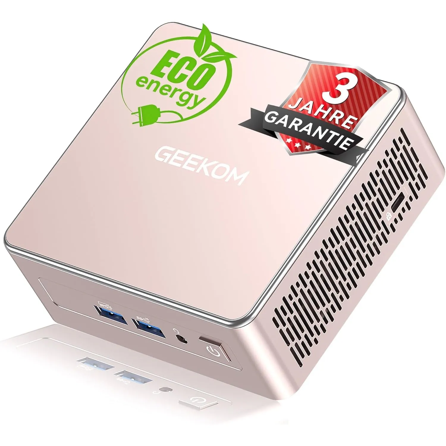 GEEKOM Mini PC A5 2026 Neu mit AMD Ryzen 5 7430U,16GB RAM(Erweiterbar, Nicht LPDDR) 512GB SSD, Windows 11 Pro Ultra-lei…