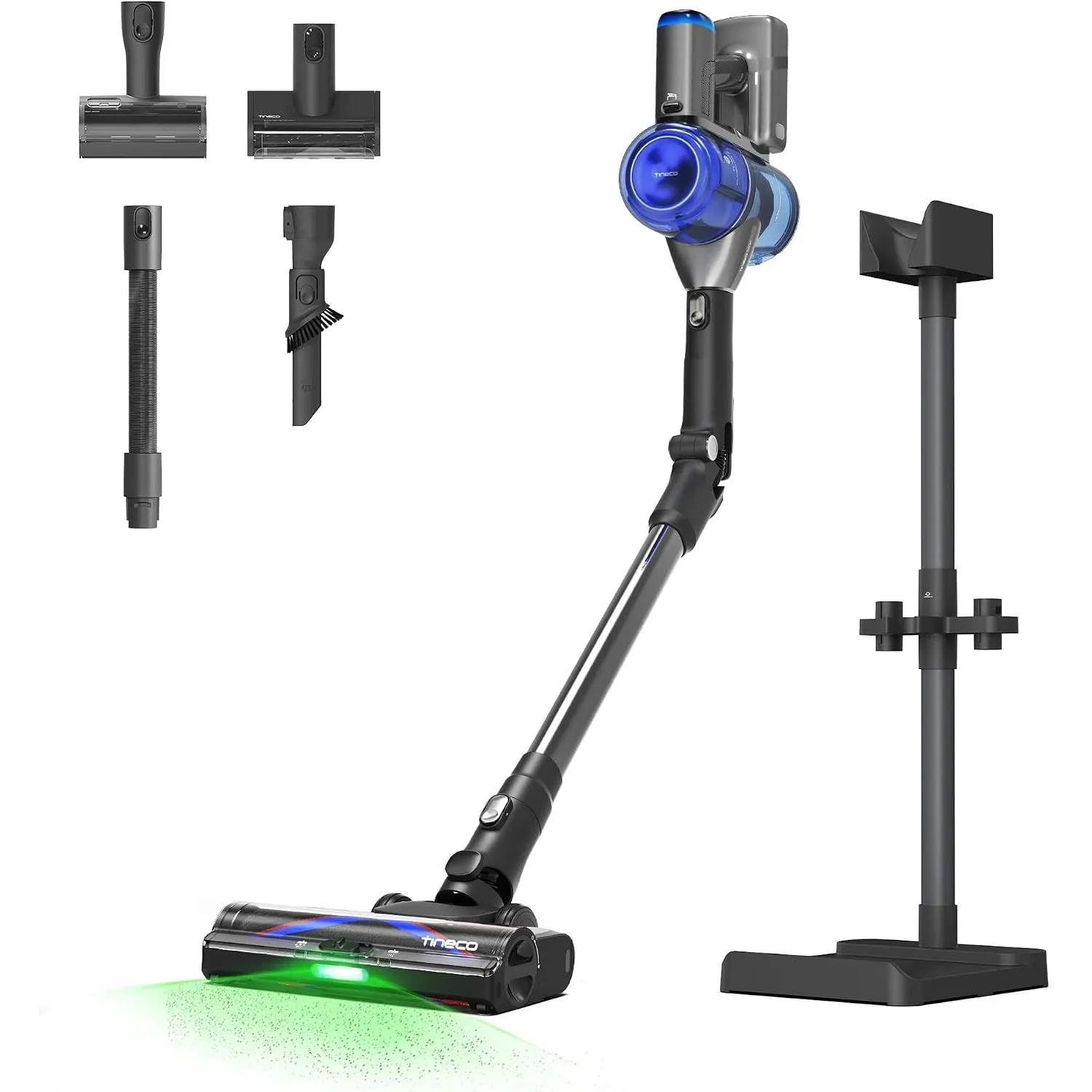 Tineco Pure ONE S70 Akku Staubsauger, 200 AW, LED, 3DSense Pro Reinigungssystem, bis zu 95 Min. 6-stufiges Filter, Zero…